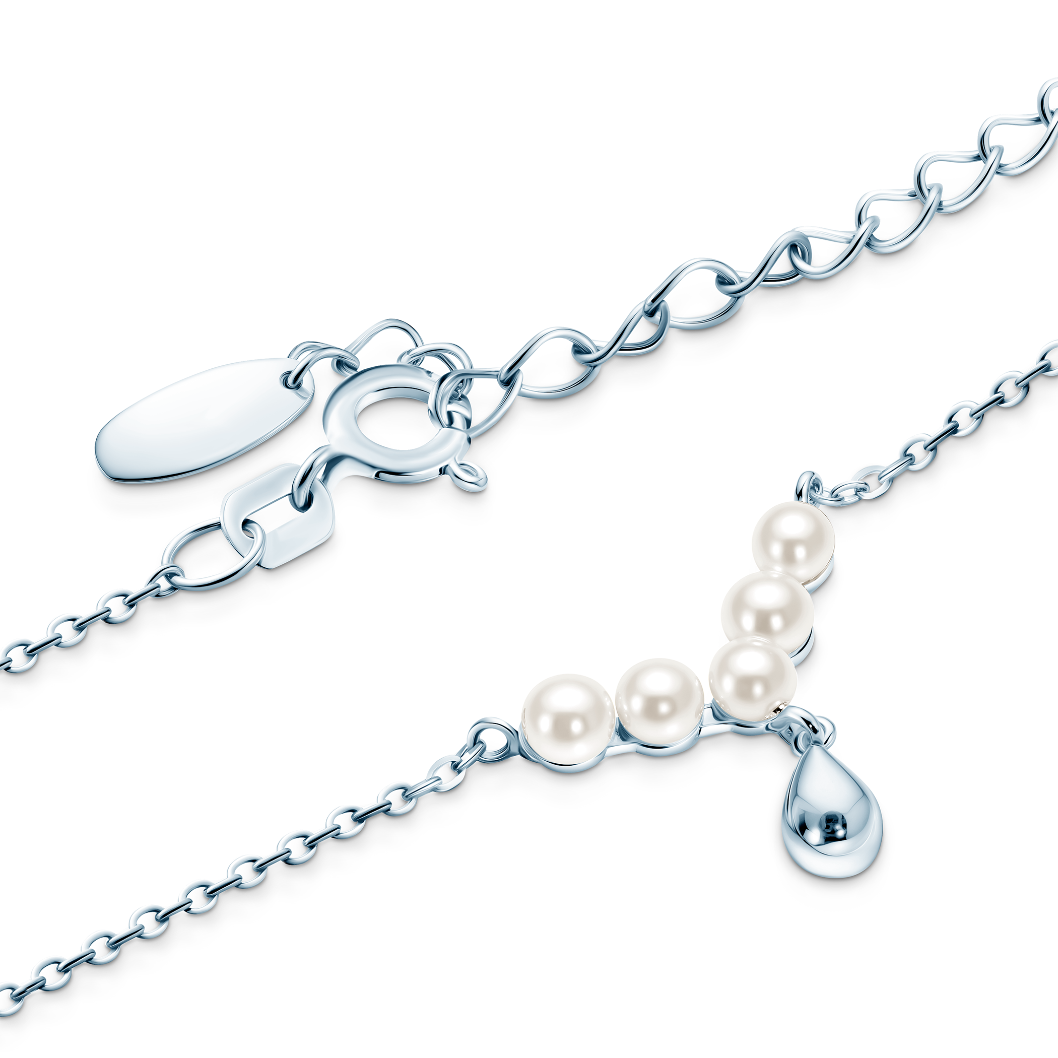 Halskette Eterniàle, Silber, Perlen