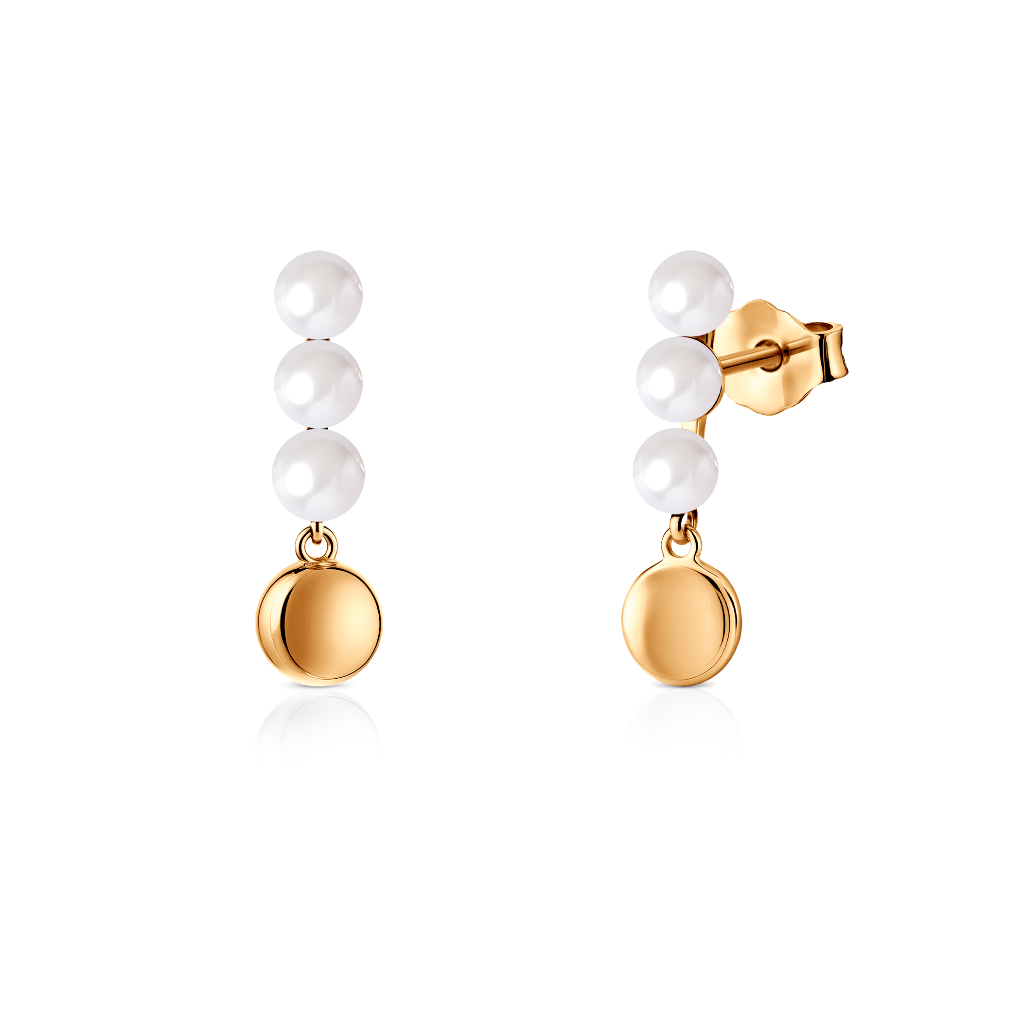 Ohrringe Eterniàle, silbern, Perlen