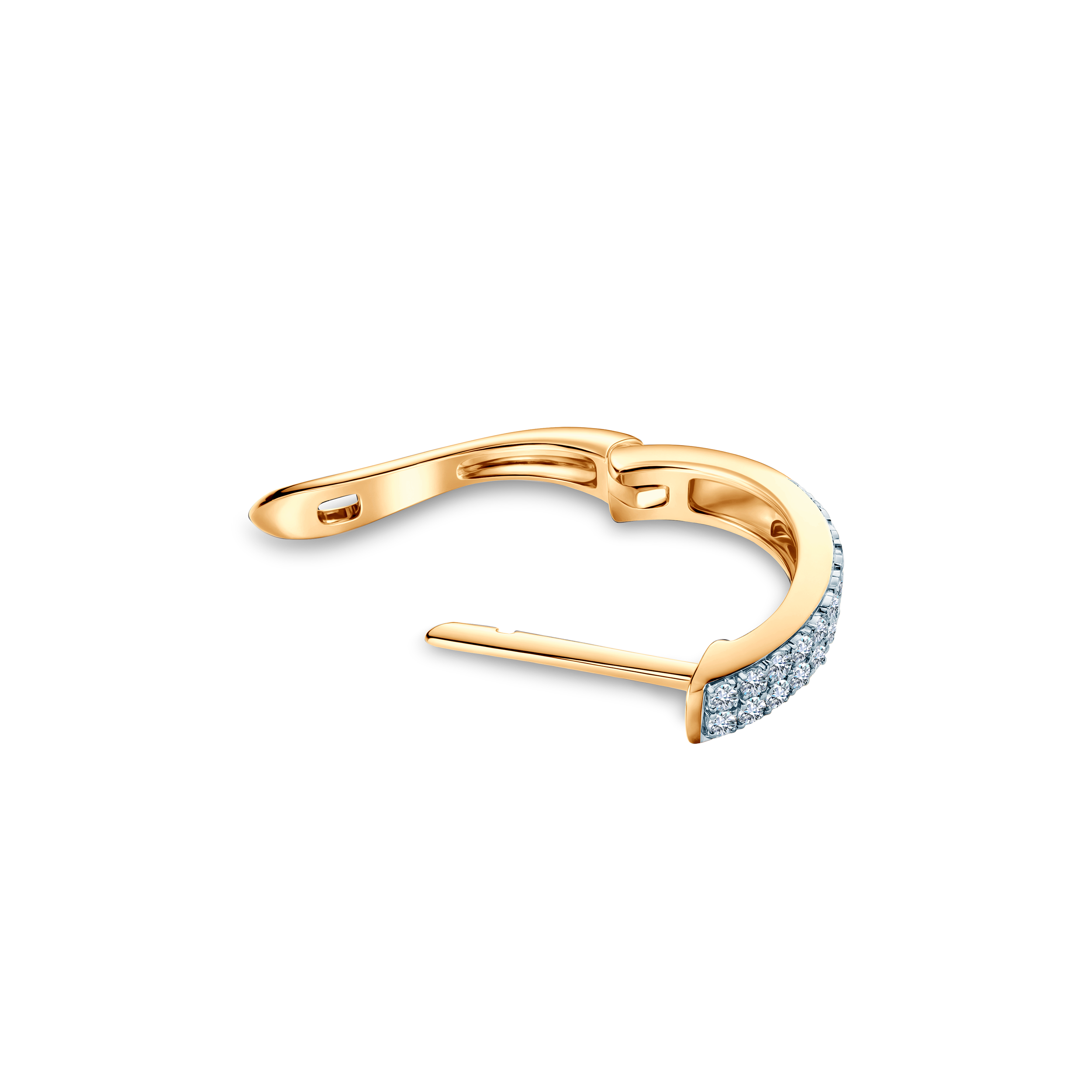 Kolczyki Savicki: dwukolorowe złoto, diamenty