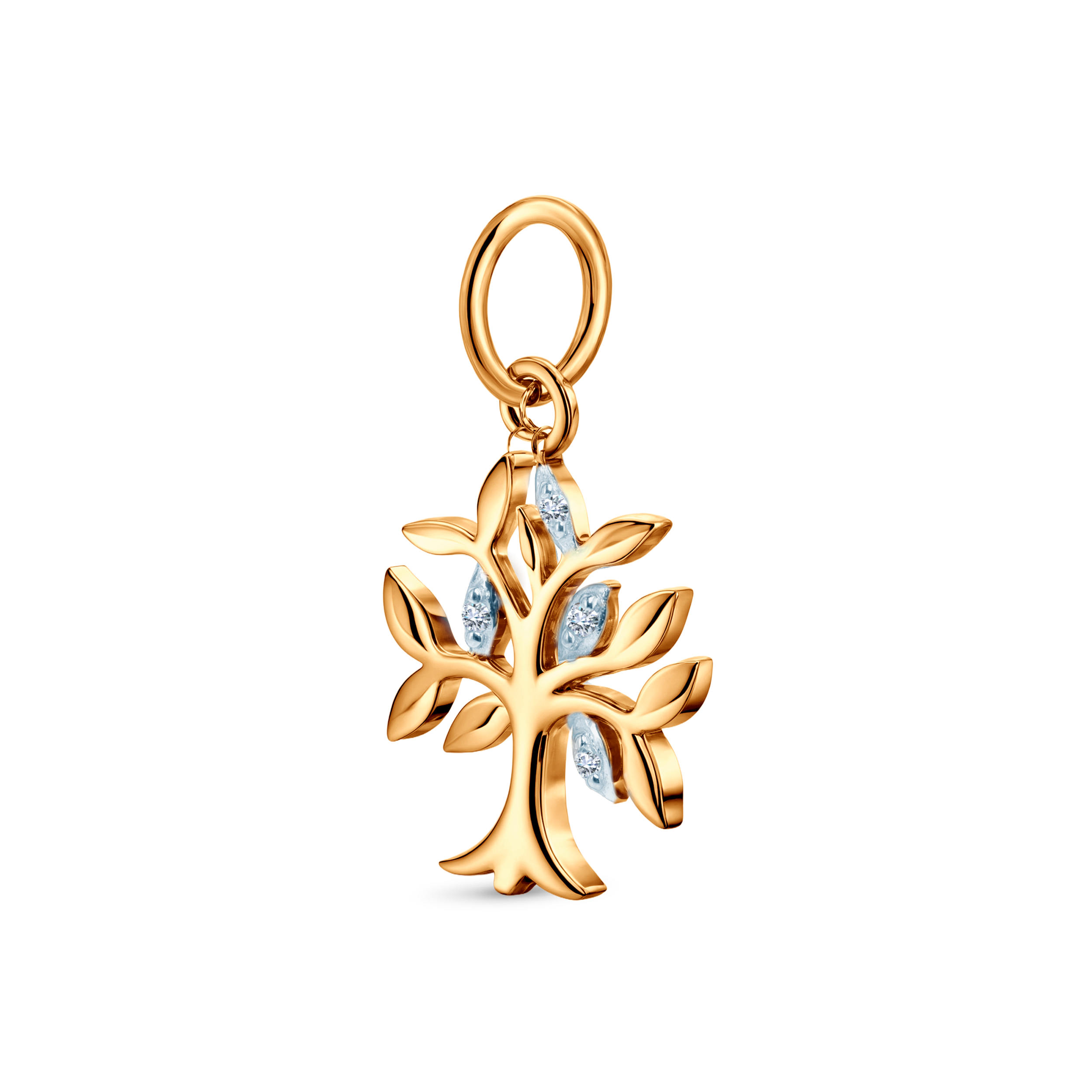 Zawieszka drzewo Savicki: dwukolorowe złoto, diamenty - 3