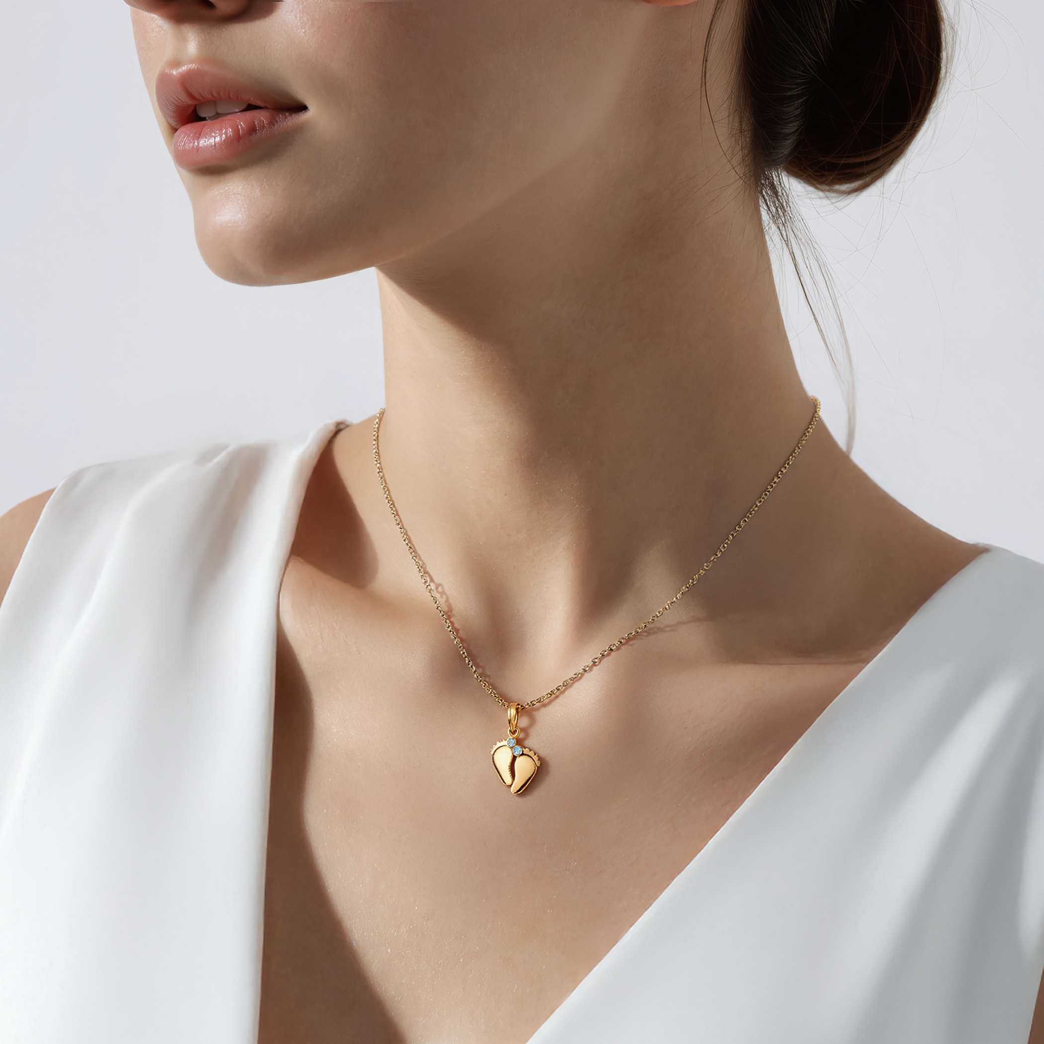 Anhänger Savicki Füßchen: Gold, Diamanten