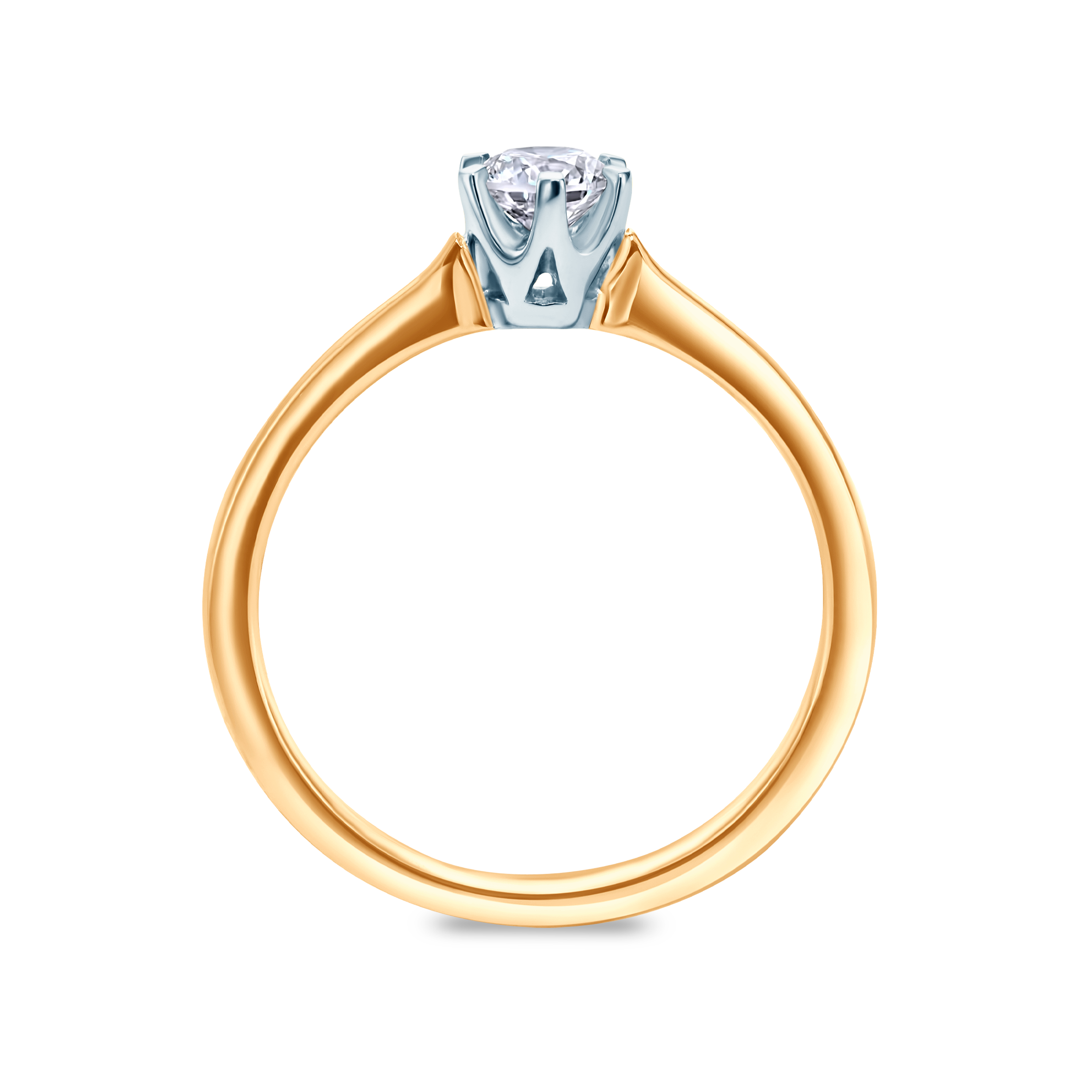 Verlobungsring SAVICKI: zweifarbiges Gold, Labordiamant