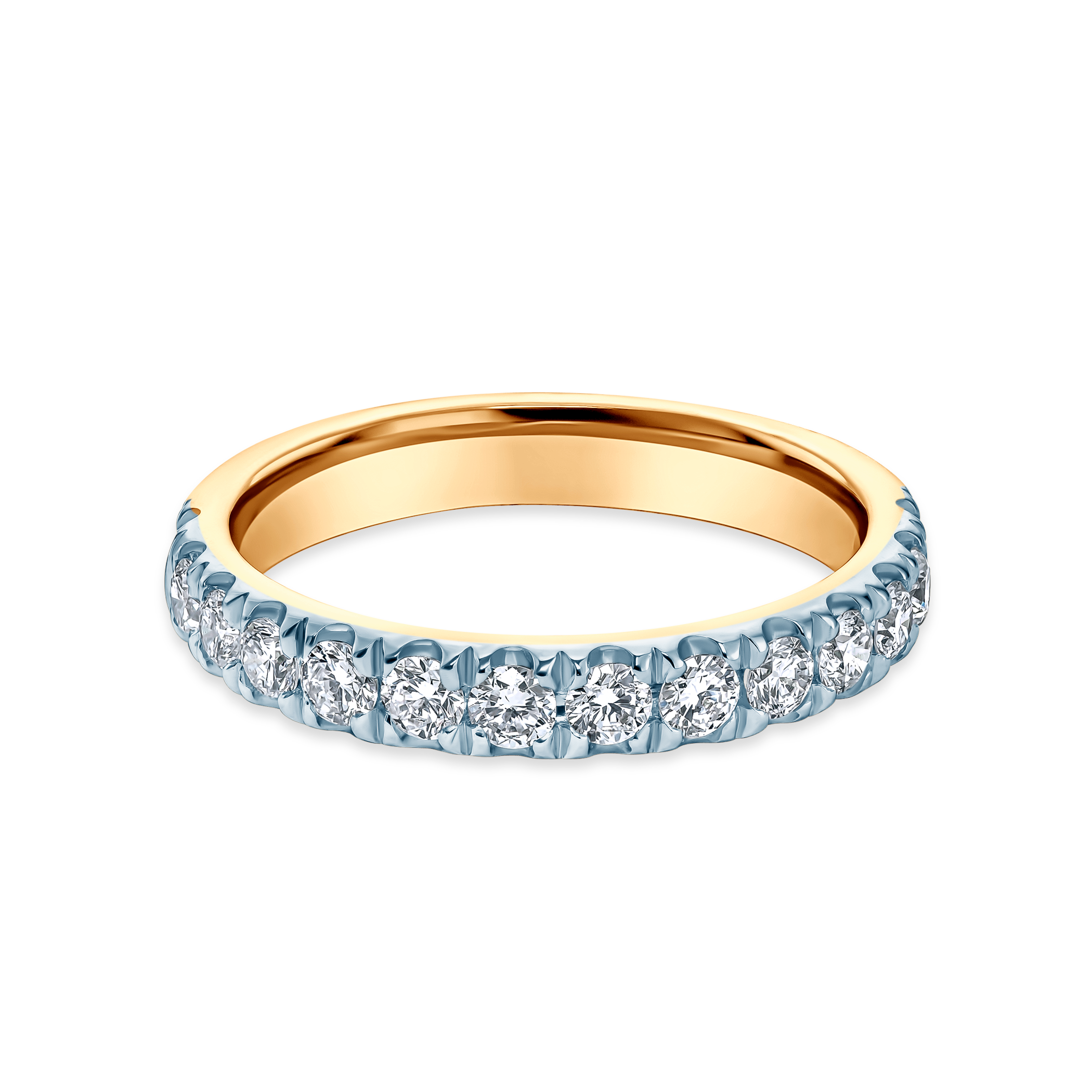 Pierścionek zaręczynowy SAVICKI: dwukolorowe złoto, diamenty laboratoryjne