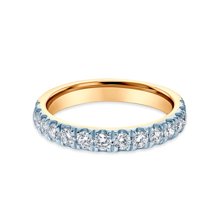 Pierścionek zaręczynowy SAVICKI: dwukolorowe złoto, diamenty laboratoryjne