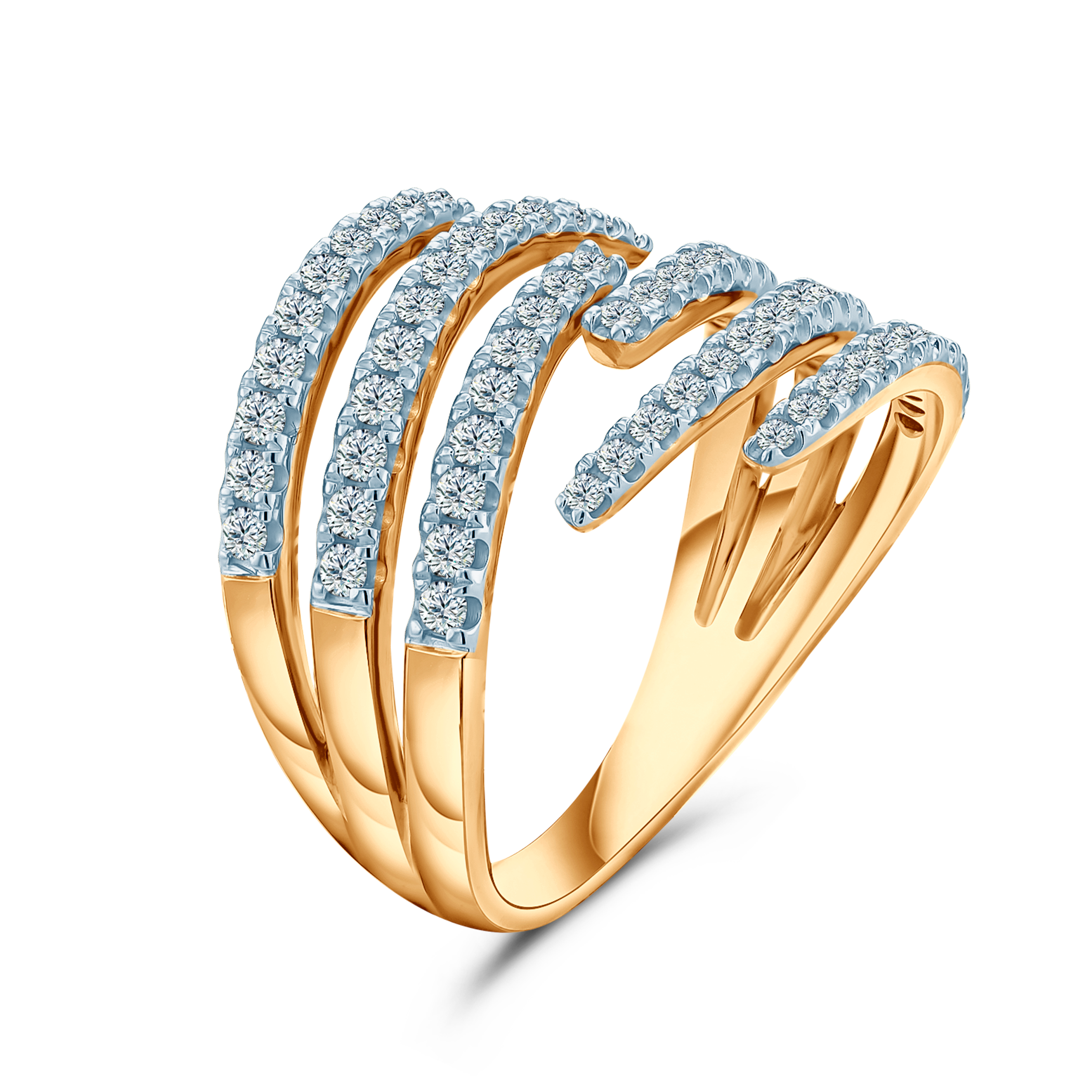 Pierścionek zaręczynowy SAVICKI: dwukolorowe złoto, diamenty laboratoryjne - 3