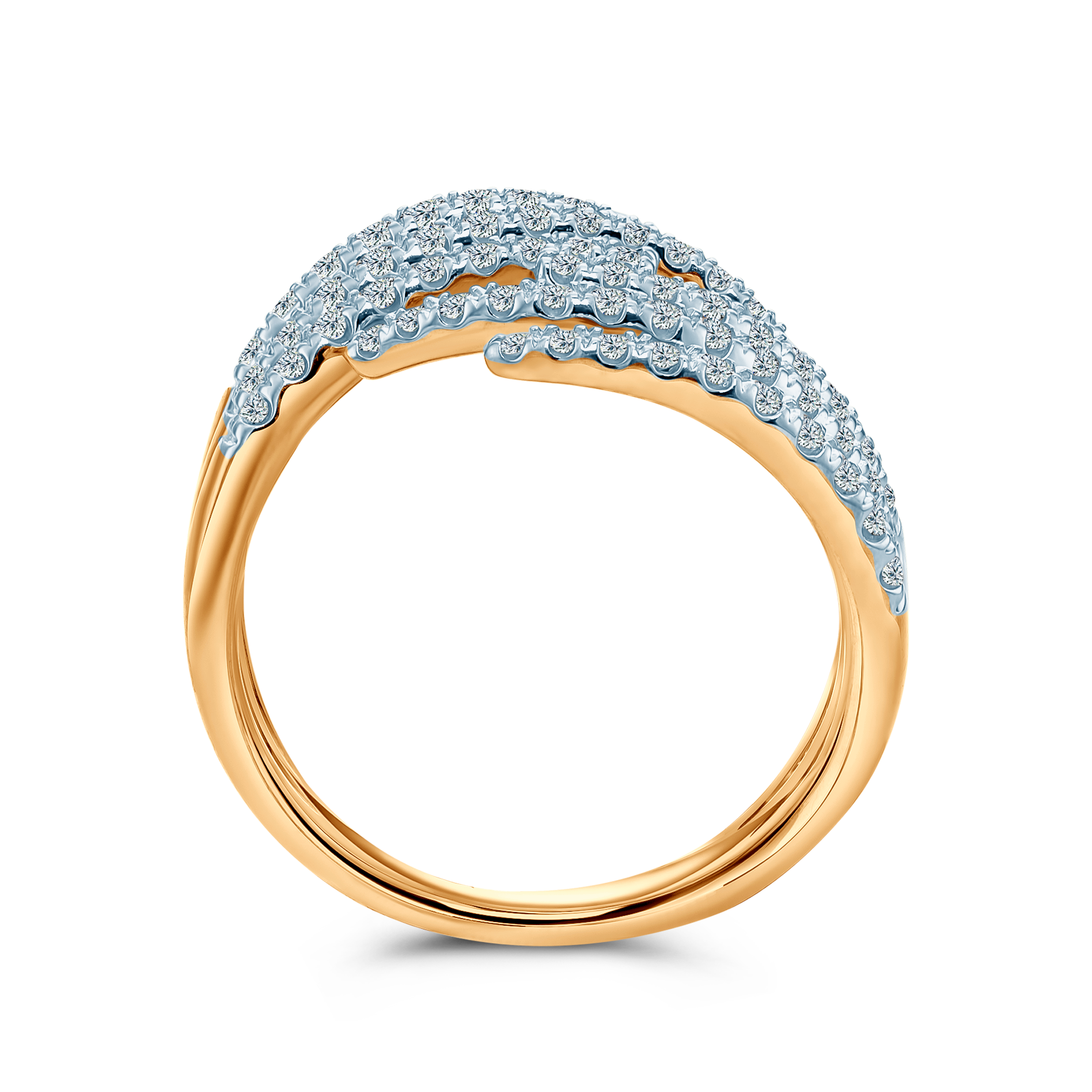 Pierścionek zaręczynowy SAVICKI: dwukolorowe złoto, diamenty laboratoryjne - 4