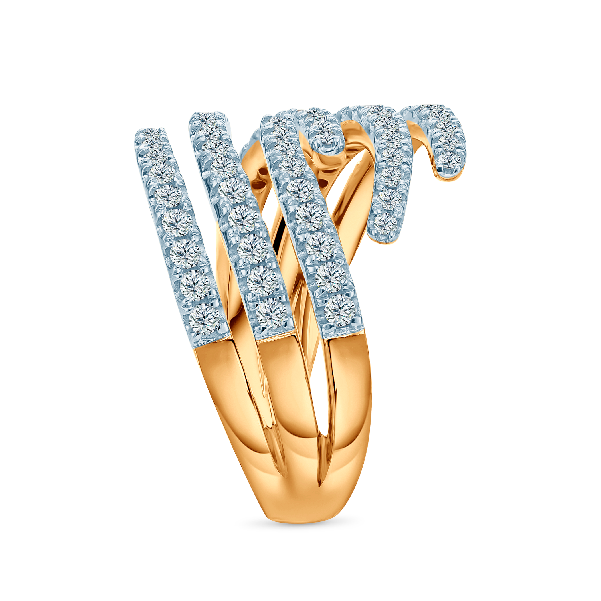 Pierścionek zaręczynowy SAVICKI: dwukolorowe złoto, diamenty laboratoryjne - 5