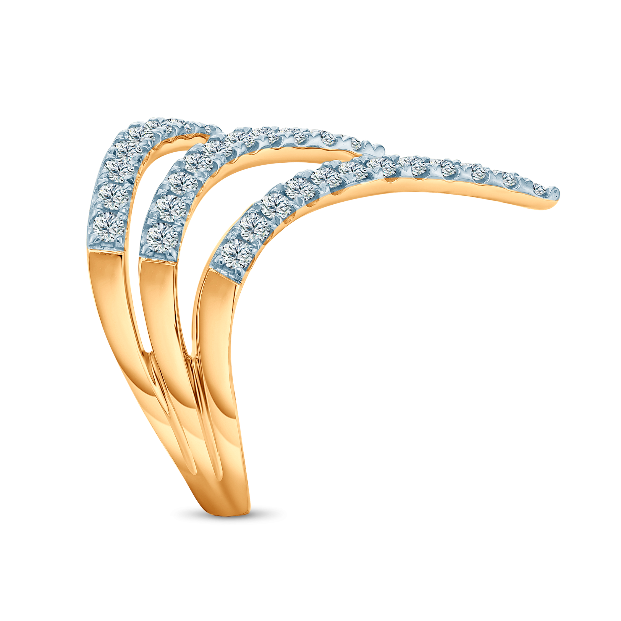 Verlobungsring SAVICKI: zweifarbiges Gold, Labordiamanten