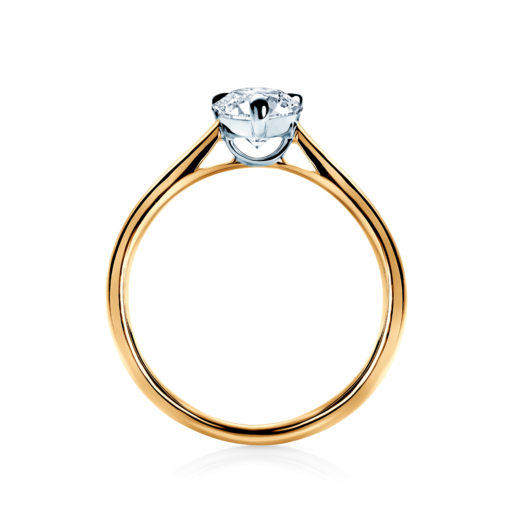 Pierścionek zaręczynowy serce SAVICKI: dwukolorowe złoto, diament laboratoryjny - 3