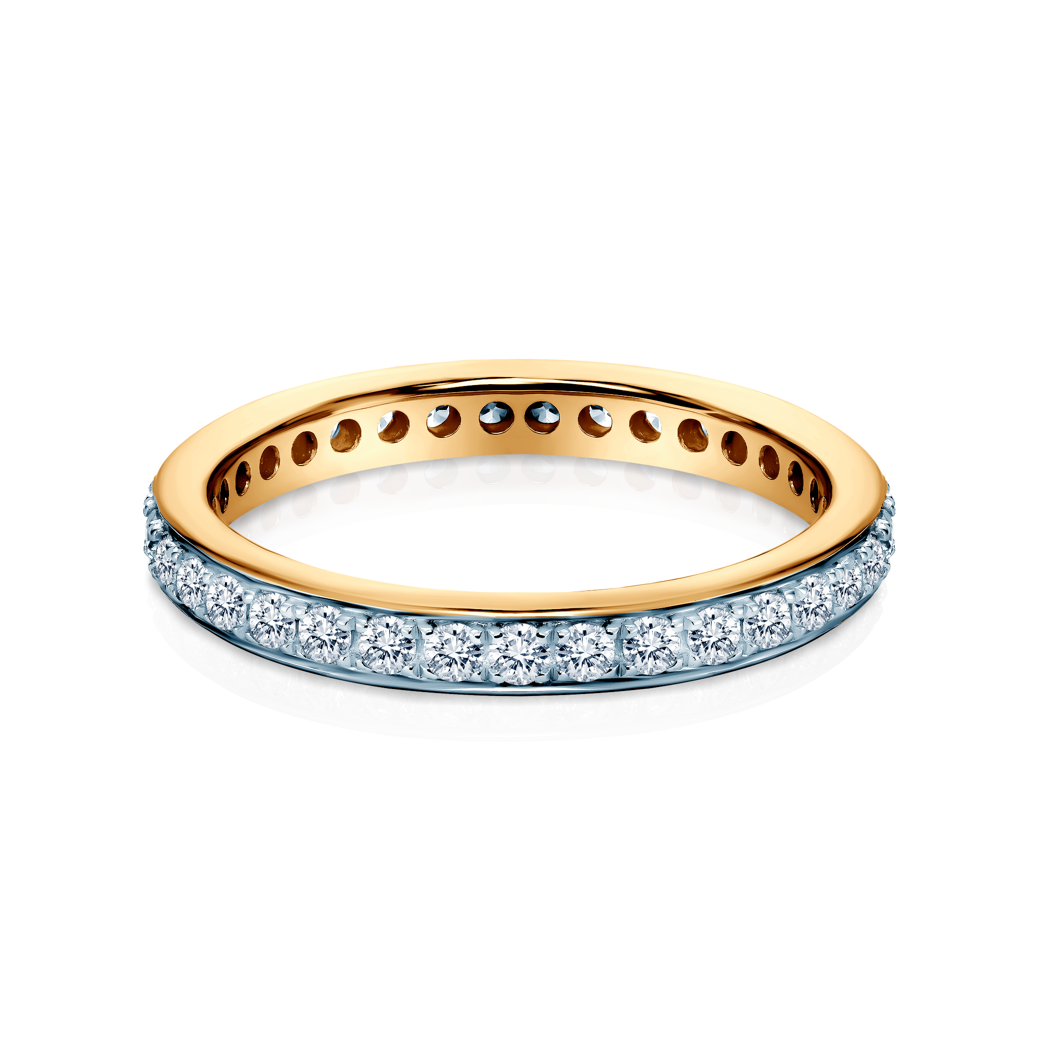 Pierścionek zaręczynowy SAVICKI: dwukolorowe złoto, diamenty laboratoryjne