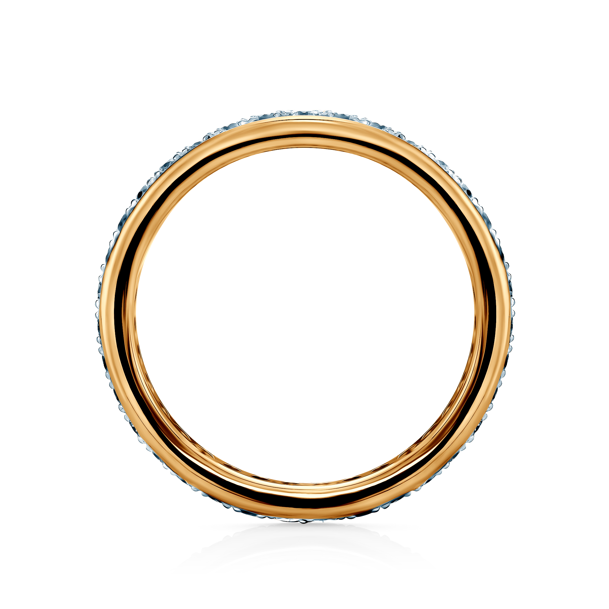 Verlobungsring SAVICKI: zweifarbiges Gold, Labordiamanten