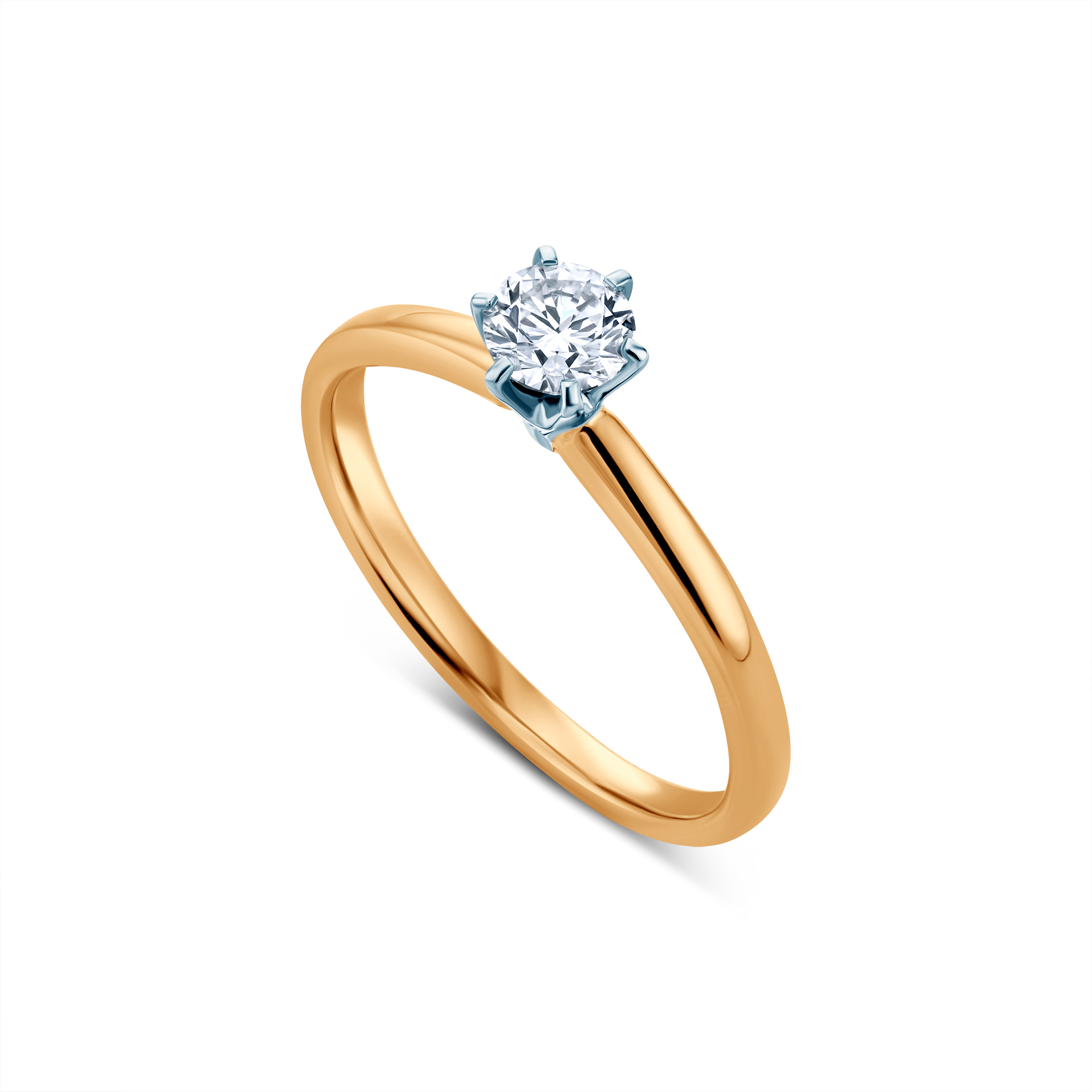 Verlobungsring SAVICKI: zweifarbiges Gold, Labordiamant