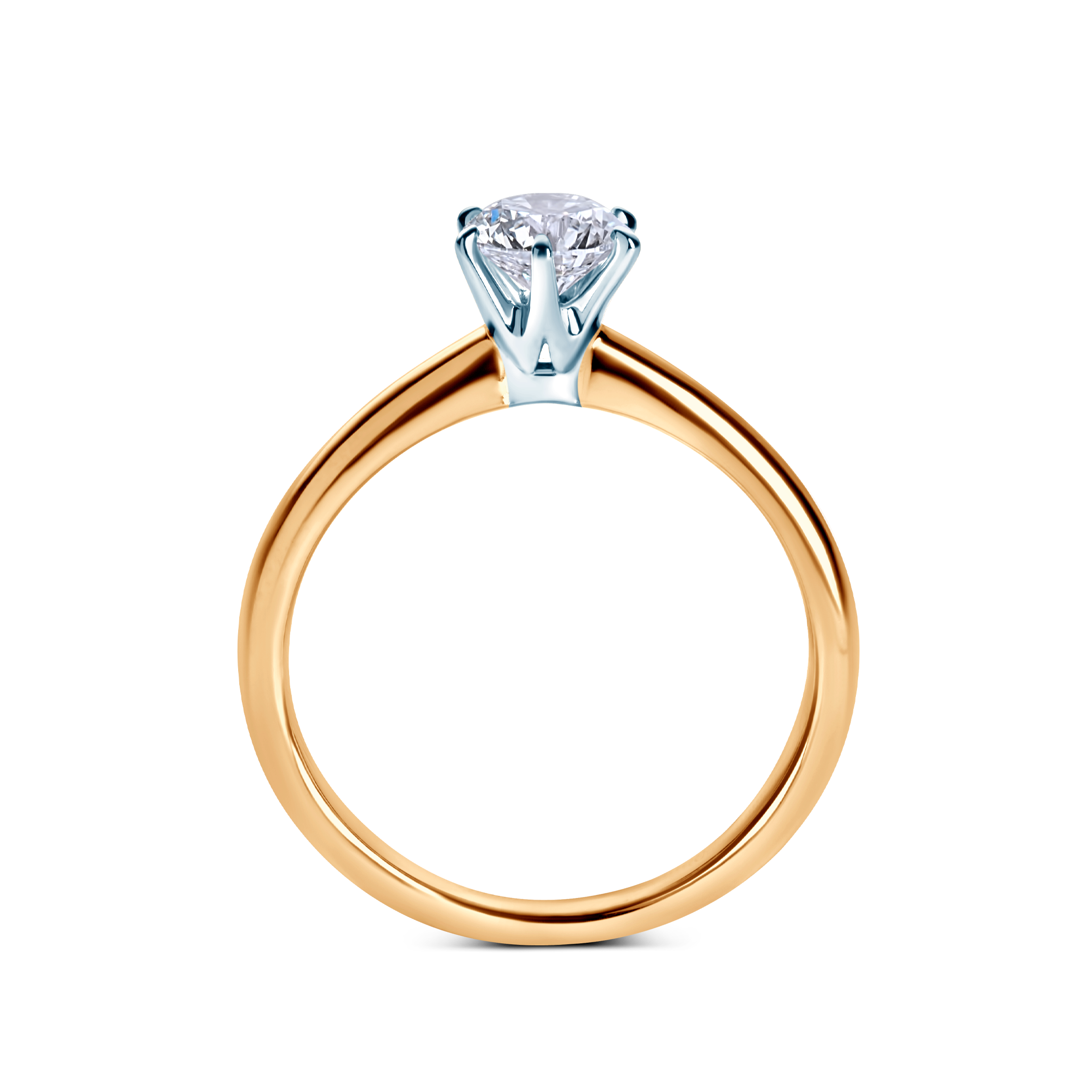 Verlobungsring SAVICKI: zweifarbiges Gold, Labordiamant