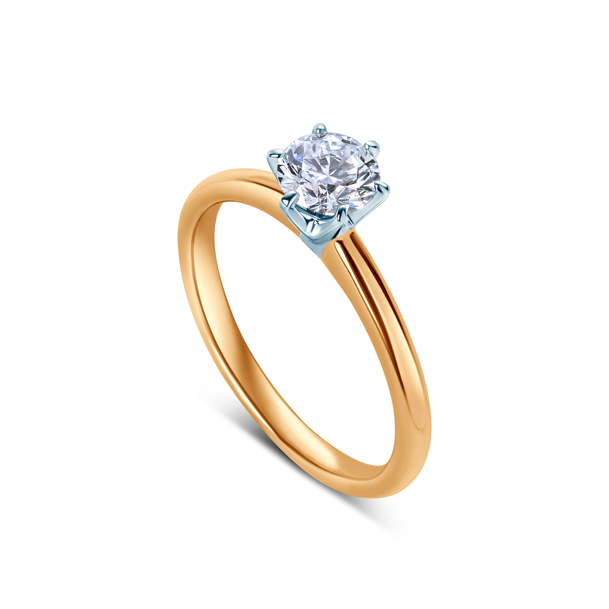 Verlobungsring SAVICKI: zweifarbiges Gold, Labordiamant