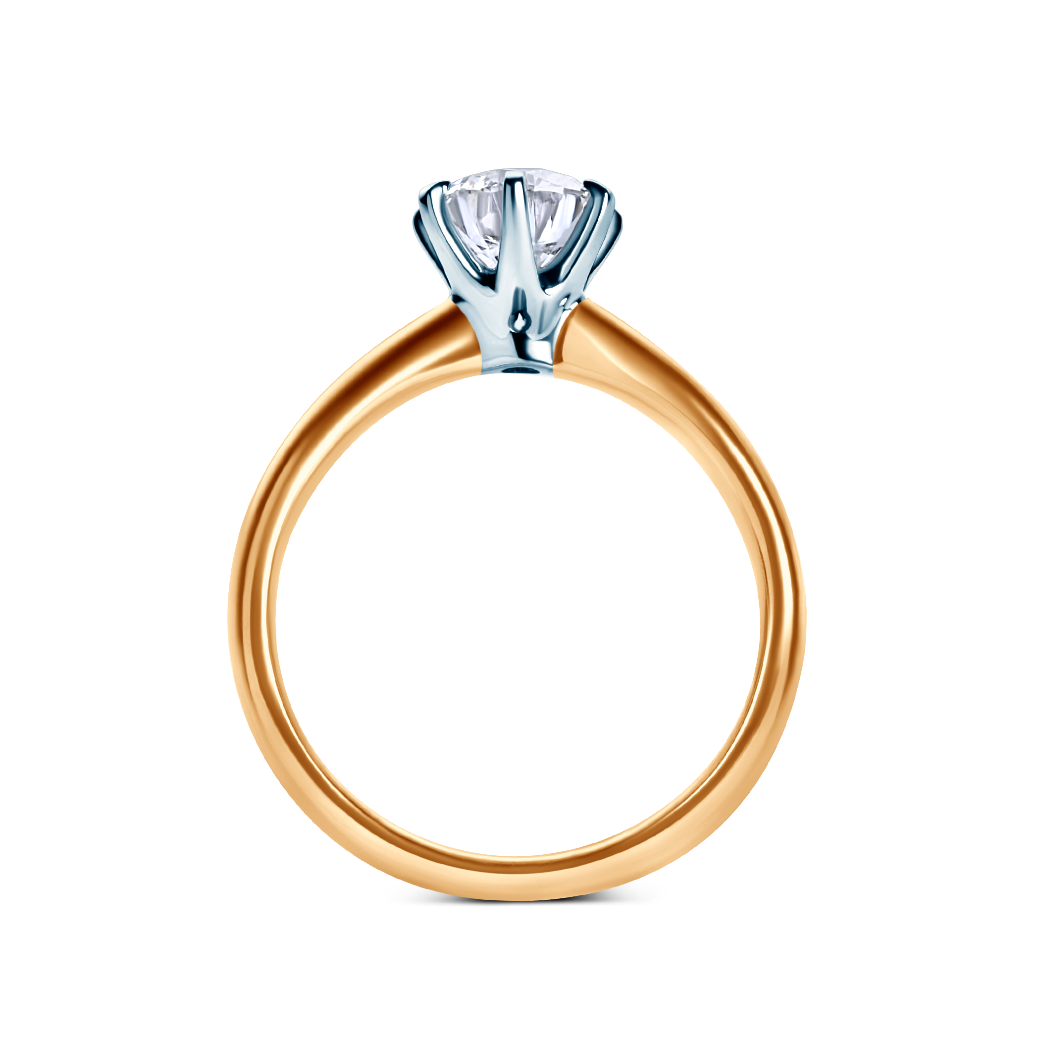 Verlobungsring SAVICKI: zweifarbiges Gold, Labordiamant