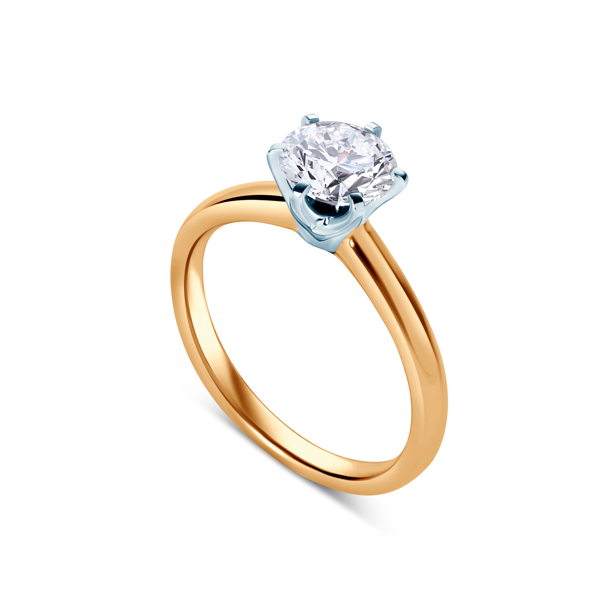 Verlobungsring SAVICKI: zweifarbiges Gold, Labordiamant