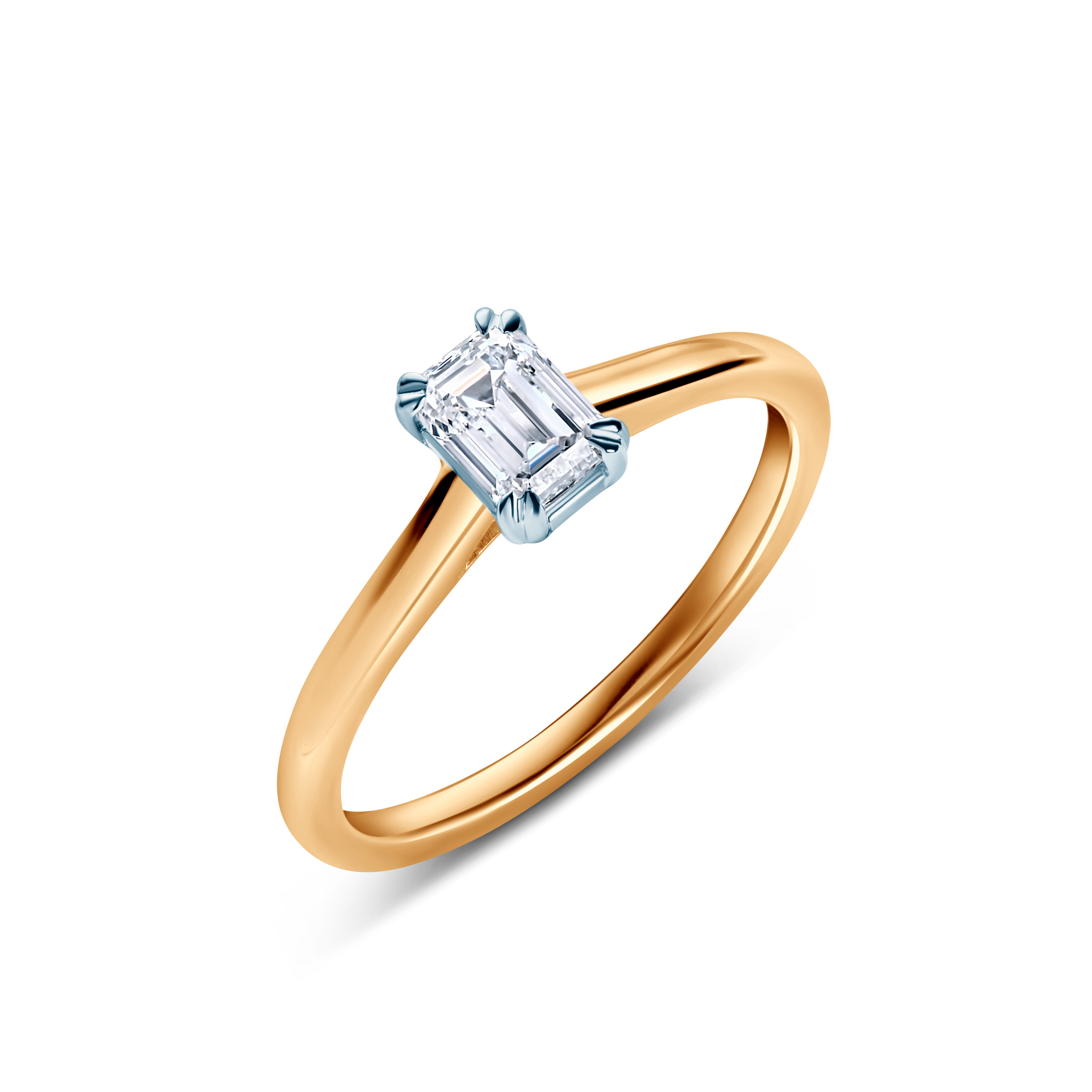 Verlobungsring SAVICKI: zweifarbiges Gold, Labordiamant