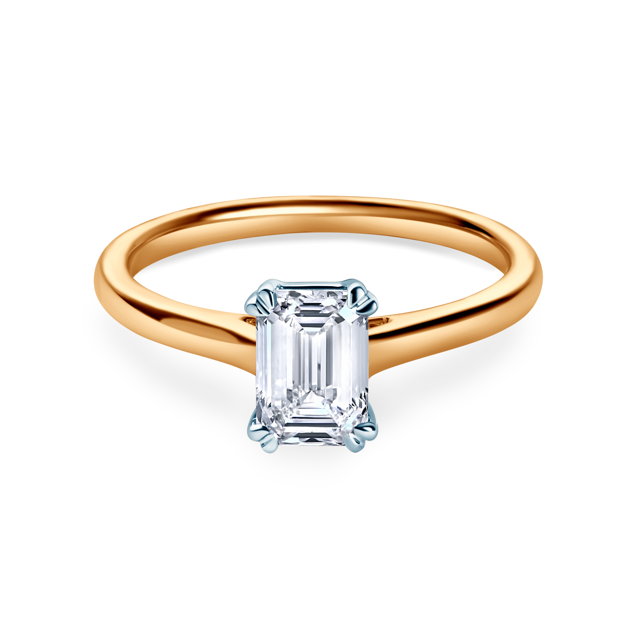 Pierścionek zaręczynowy SAVICKI: dwukolorowe złoto, diament laboratoryjny