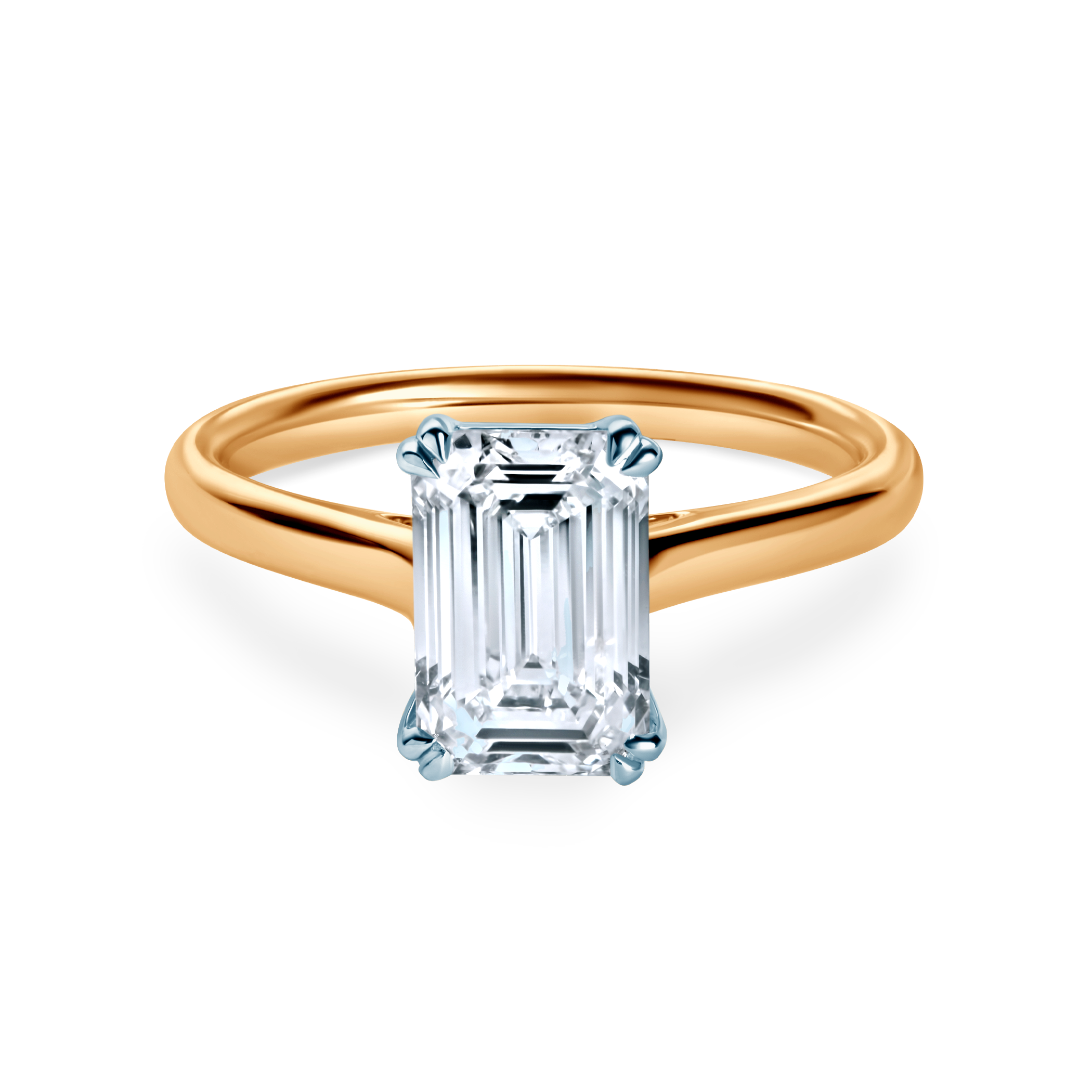 Pierścionek zaręczynowy SAVICKI: dwukolorowe złoto, diament laboratoryjny