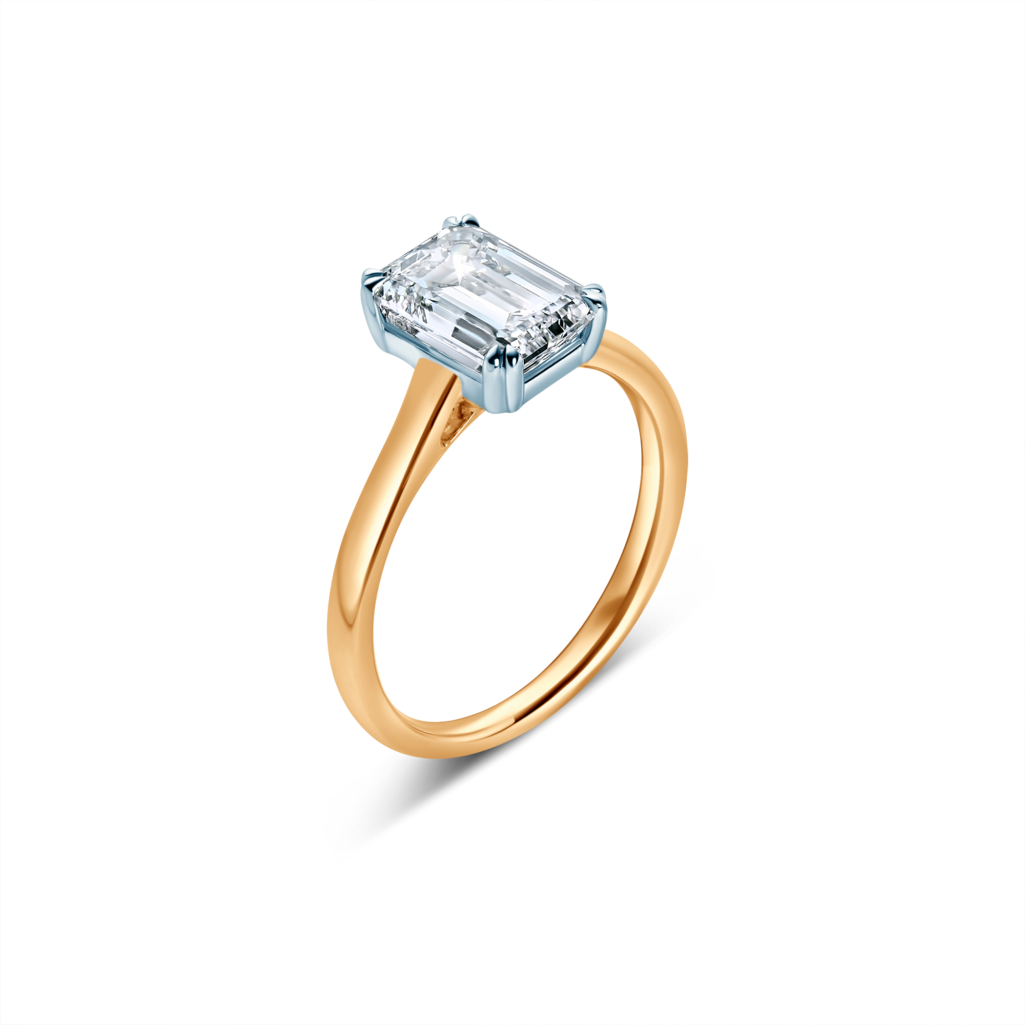 Verlobungsring SAVICKI: zweifarbiges Gold, Labordiamant