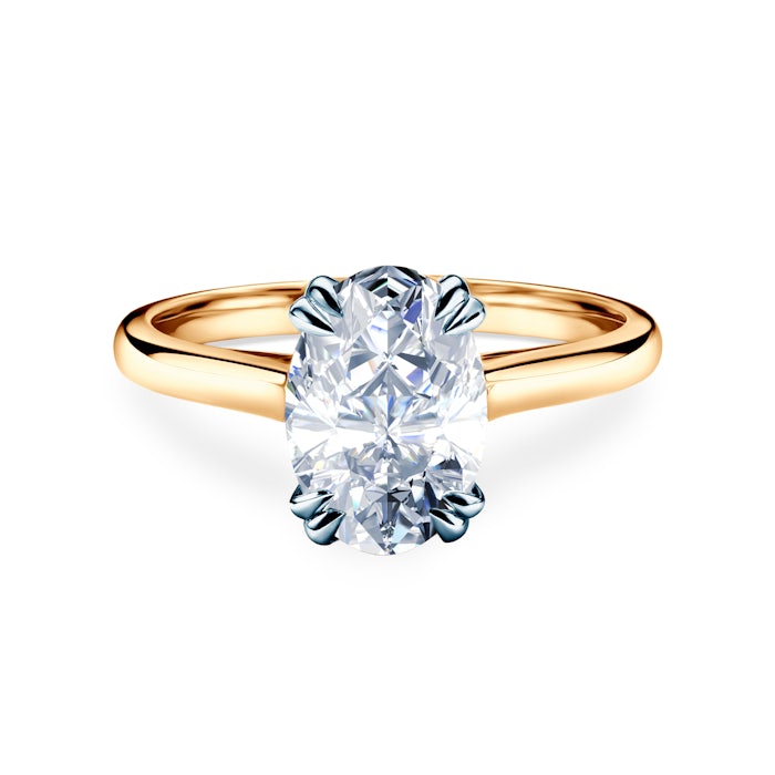Pierścionek zaręczynowy SAVICKI: dwukolorowe złoto, diament laboratoryjny