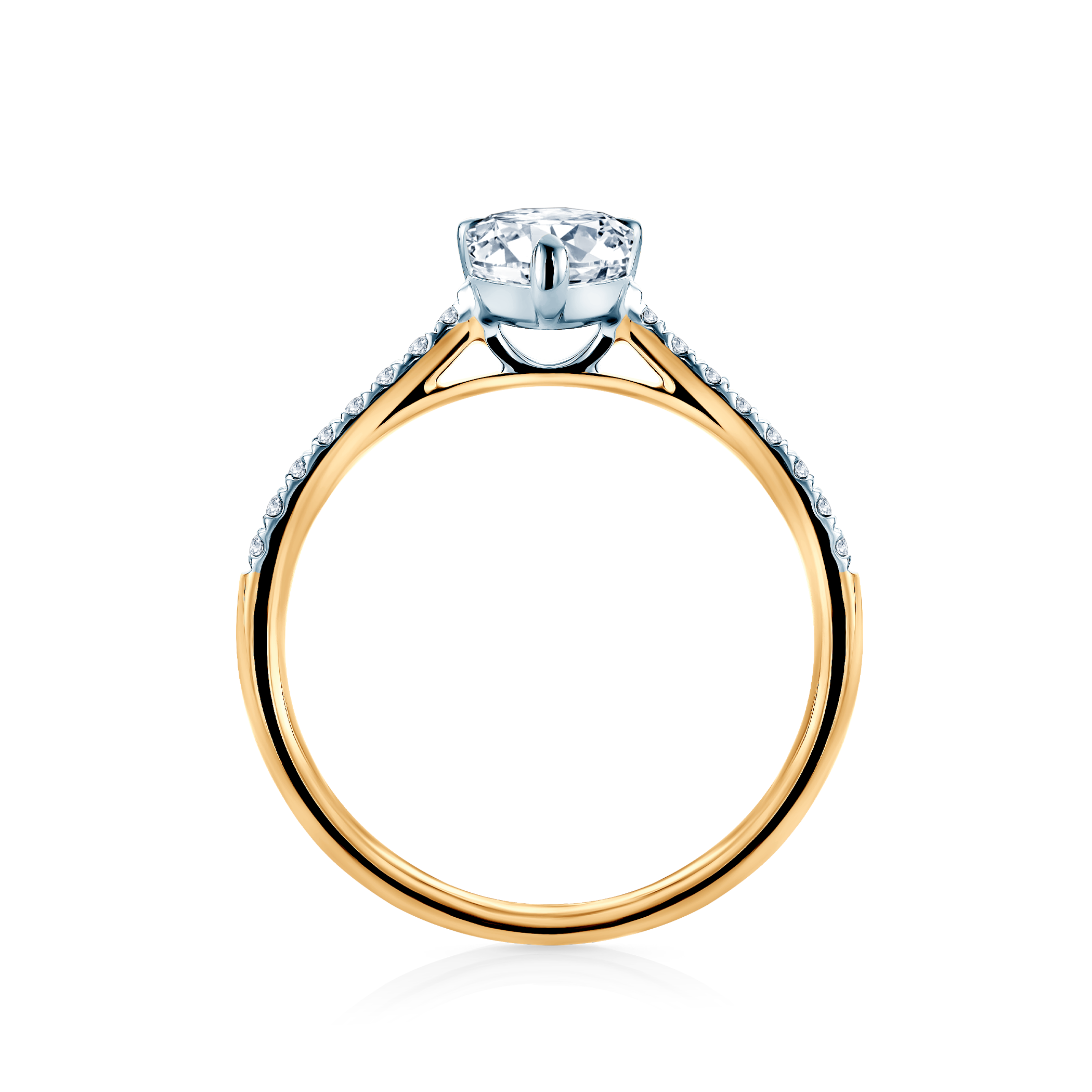 Verlobungsring SAVICKI: zweifarbiges Gold, Labordiamant - 3