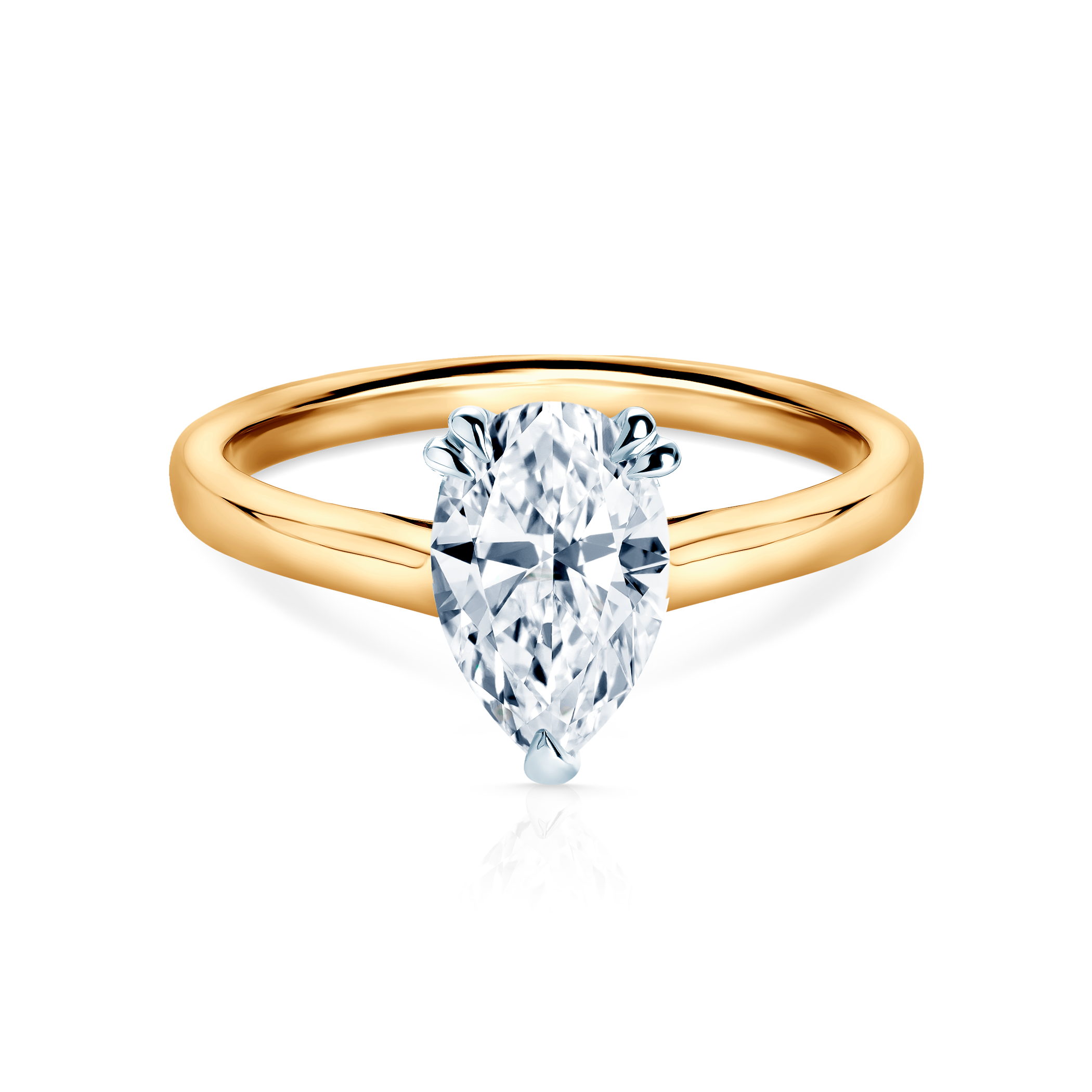 Pierścionek zaręczynowy SAVICKI: dwukolorowe złoto, diament laboratoryjny