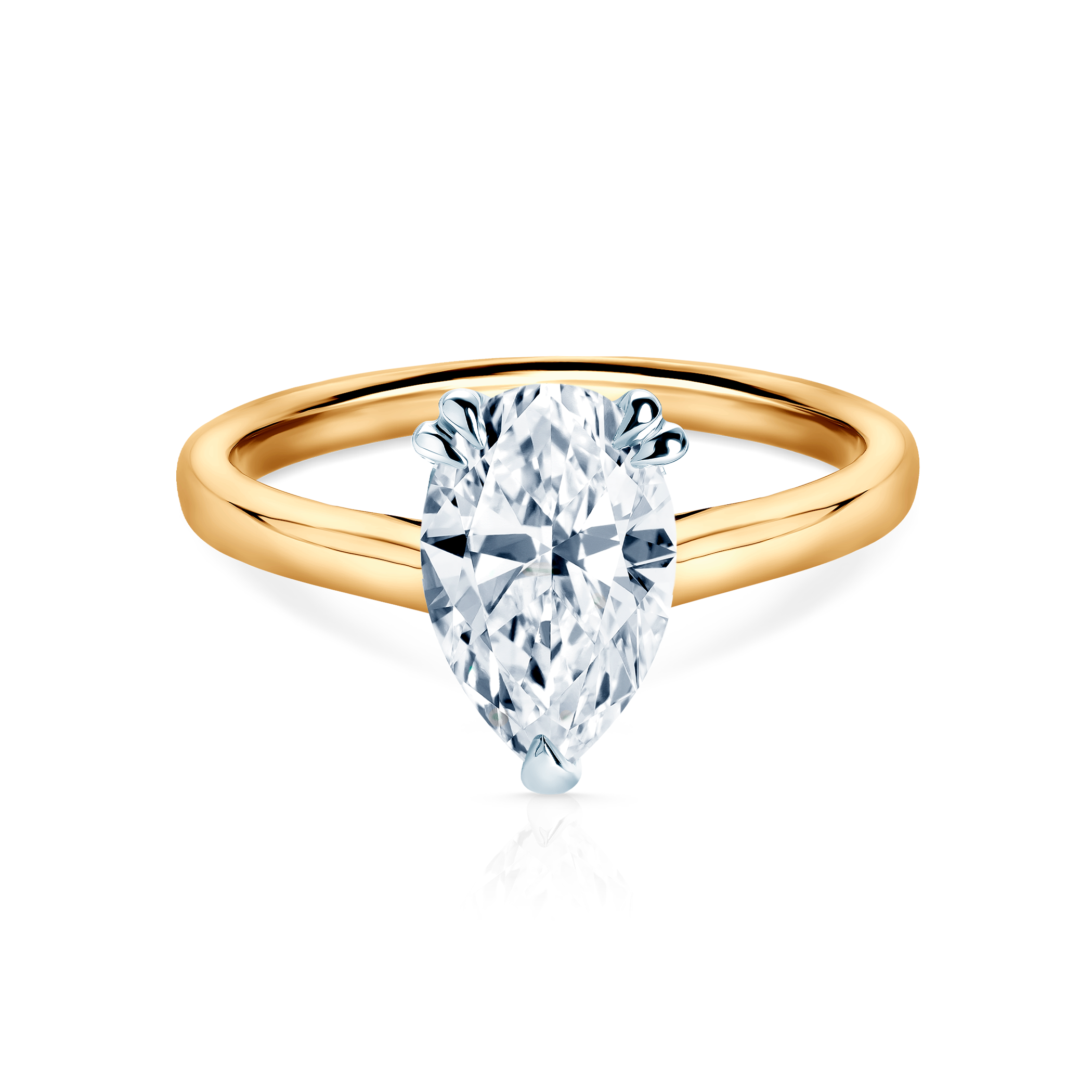 Pierścionek zaręczynowy SAVICKI: dwukolorowe złoto, diament laboratoryjny