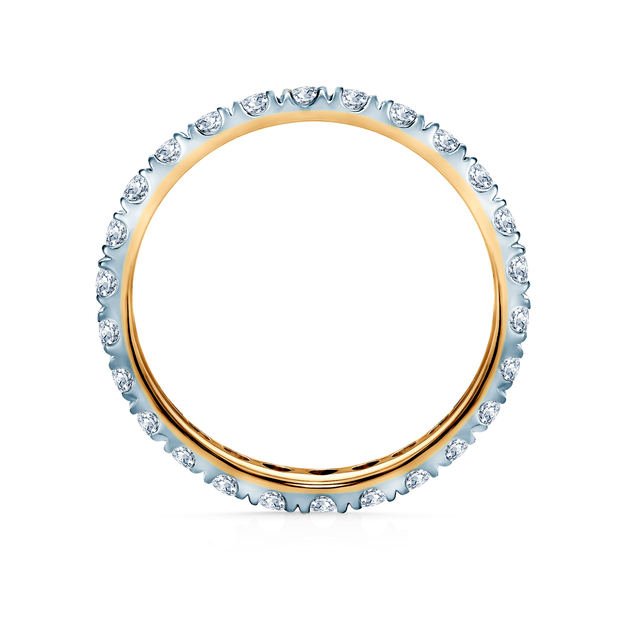 Verlobungsring SAVICKI: zweifarbiges Gold, Labordiamanten