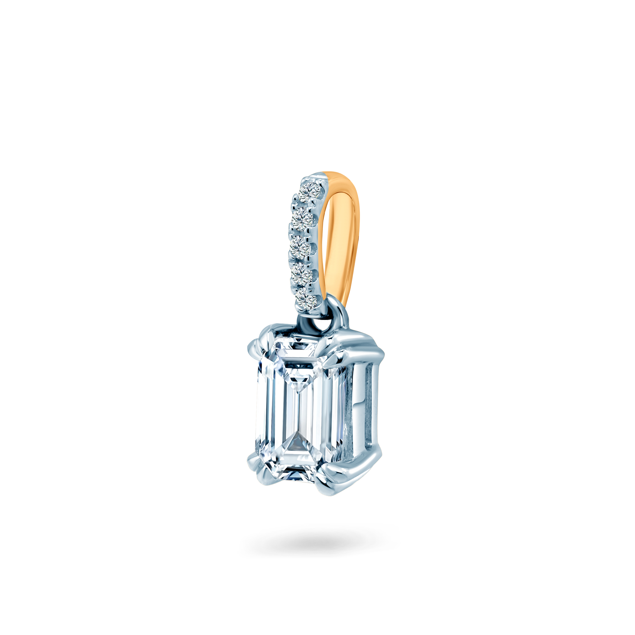 Zawieszka Savicki: dwukolorowe złoto, diamenty laboratoryjne - 3