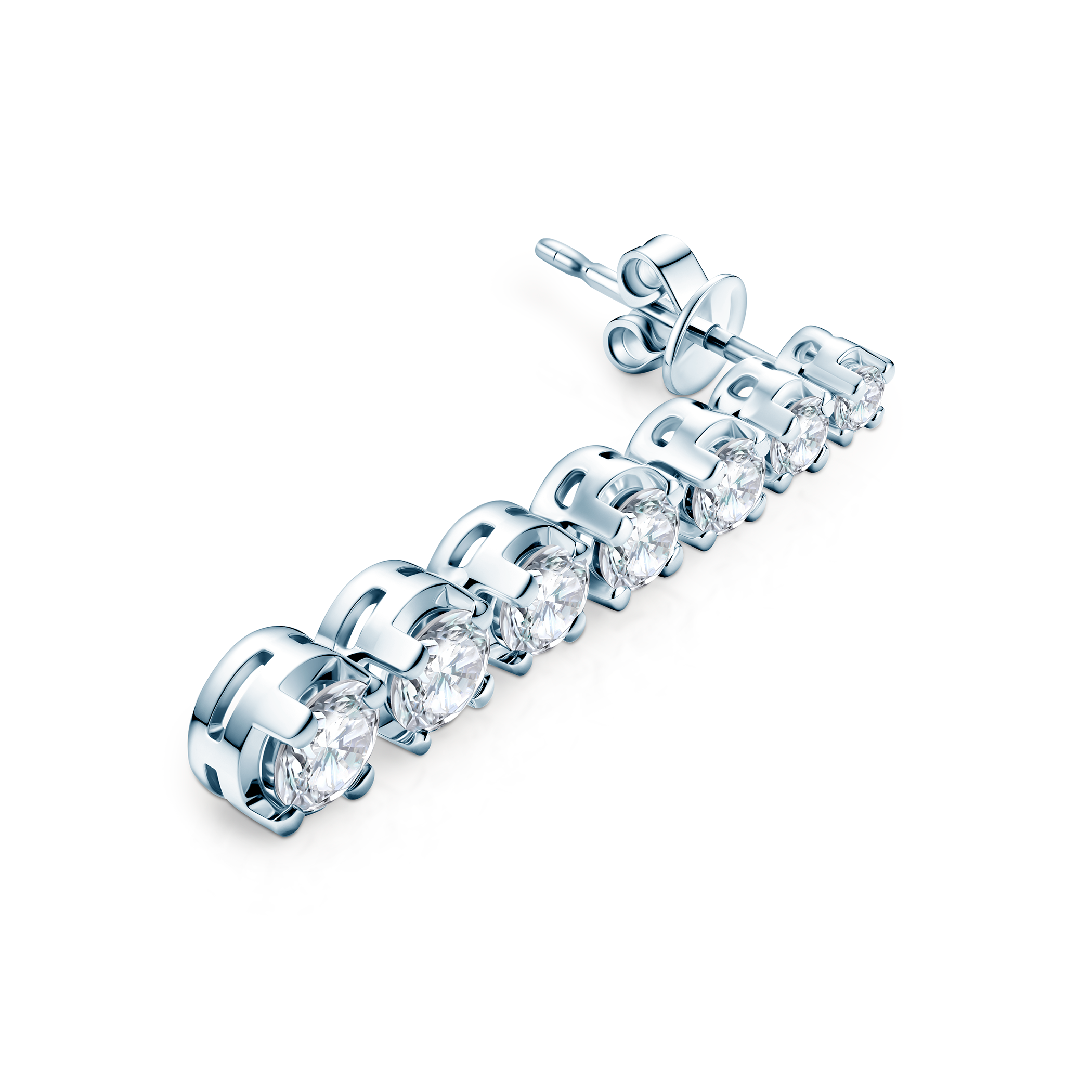 Kolczyki Savicki: białe złoto, diamenty laboratoryjne - 6