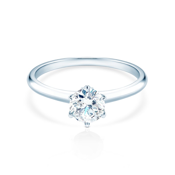 Zásnubný prsteň The Journey: biele zlato, diamant