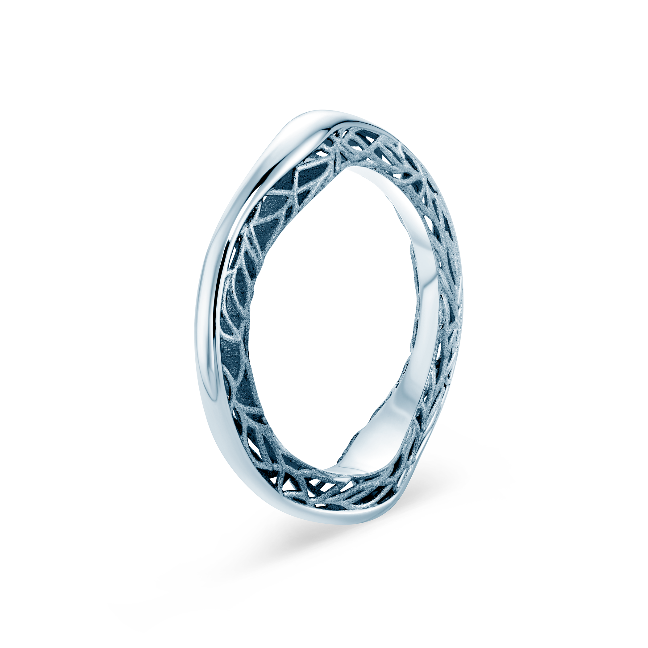 Pierścionek Savicki: białe złoto - 4