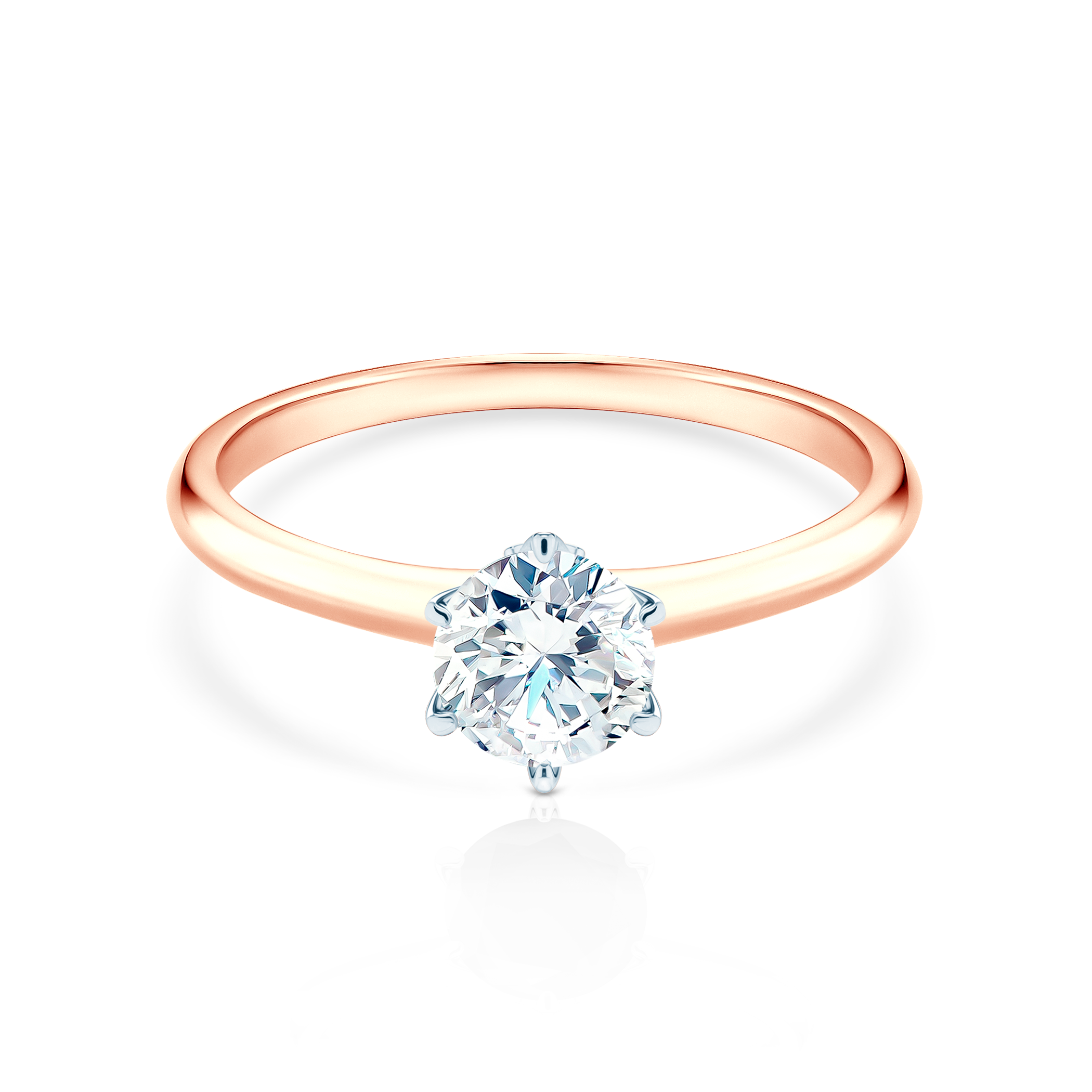 Zásnubní prsten The Journey: dvoubarevné zlato, diamant