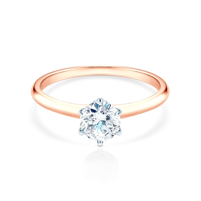 Zásnubný prsteň The Journey: dvojfarebné zlato, diamant