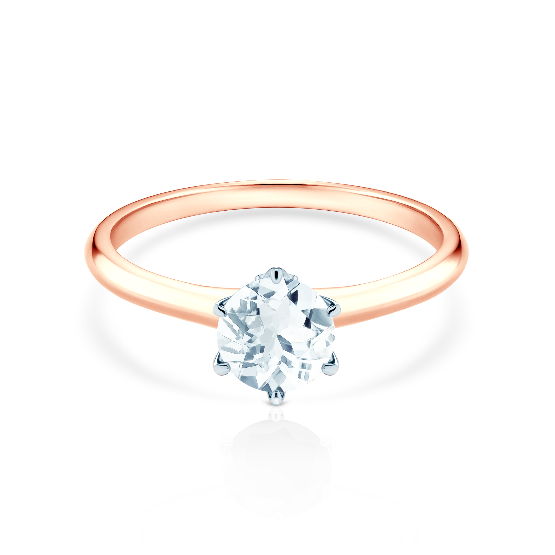 Zásnubní prsten The Journey: dvoubarevné zlato, akvamarín