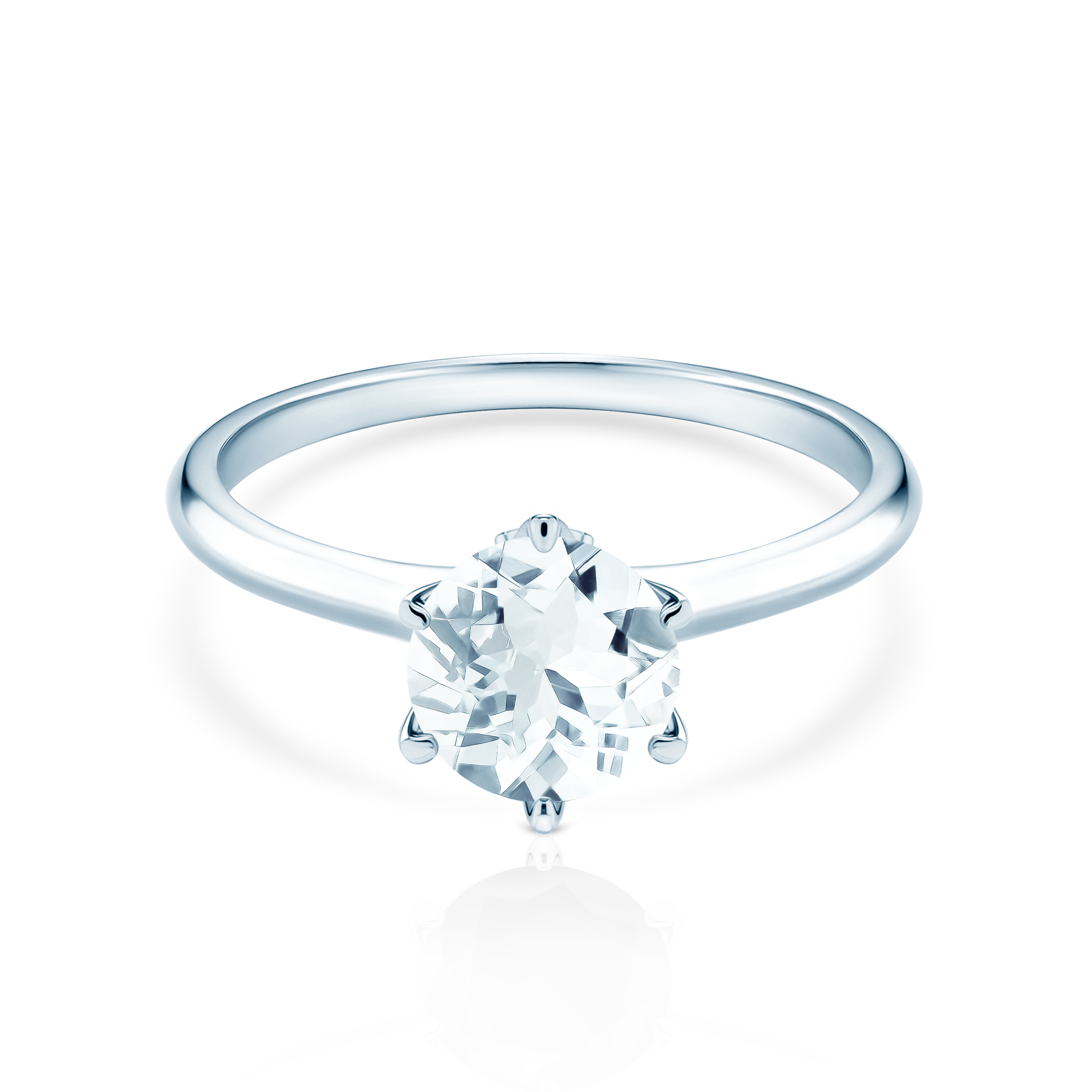 Zásnubní prsten The Journey: bílé zlato, akvamarín