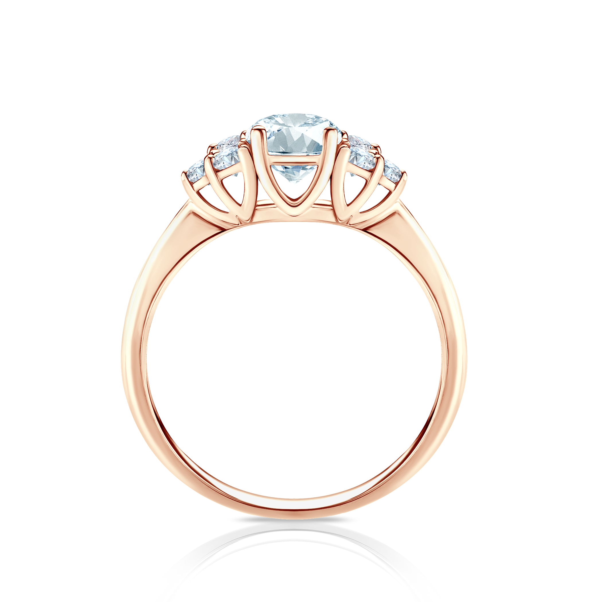 Pierścionek zaręczynowy Fairytale: różowe złoto, akwamaryn - 3