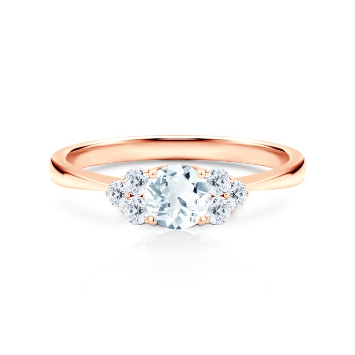 Zásnubný prsteň Fairytale: ružové zlato, biely zafír