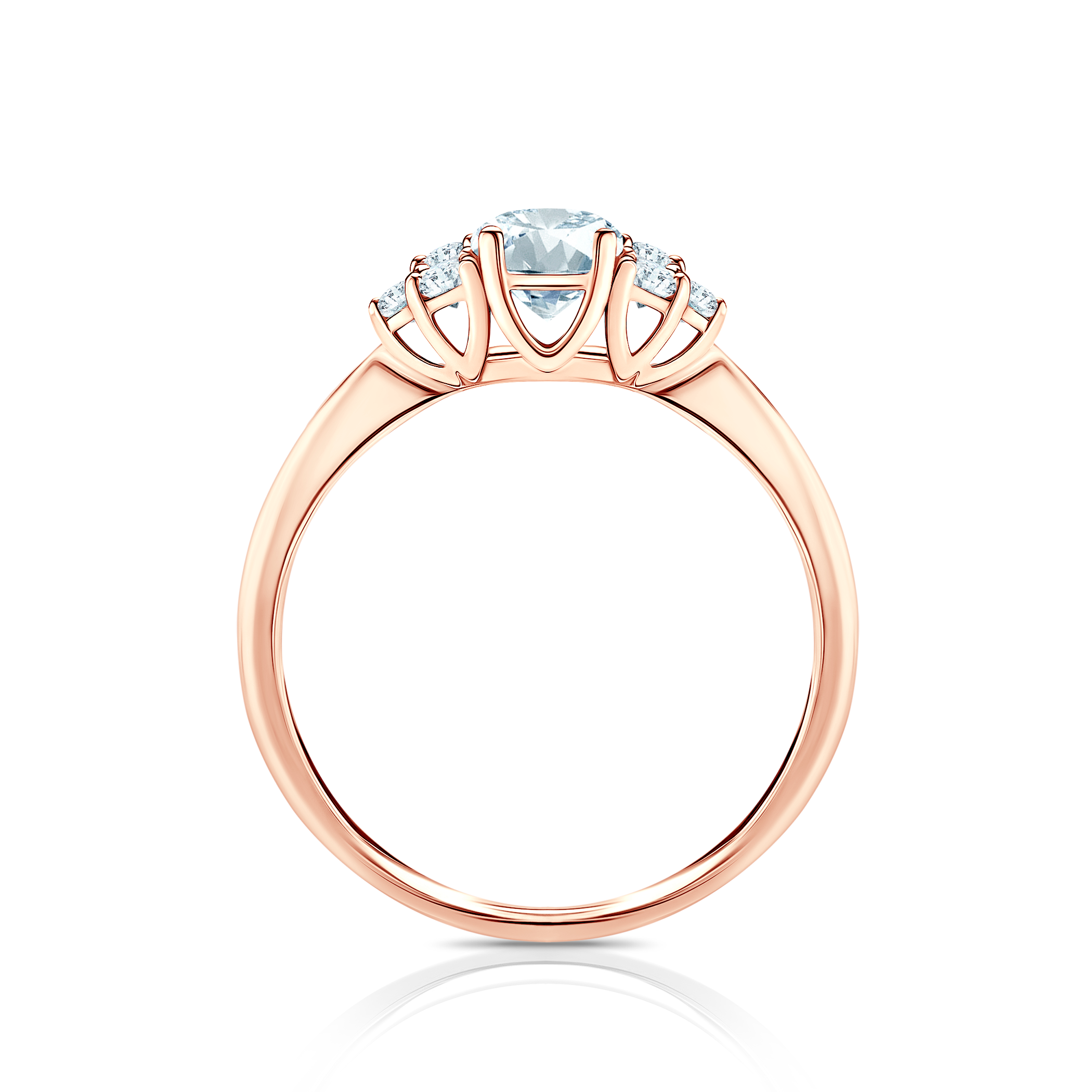 Pierścionek zaręczynowy Fairytale: różowe złoto, akwamaryn