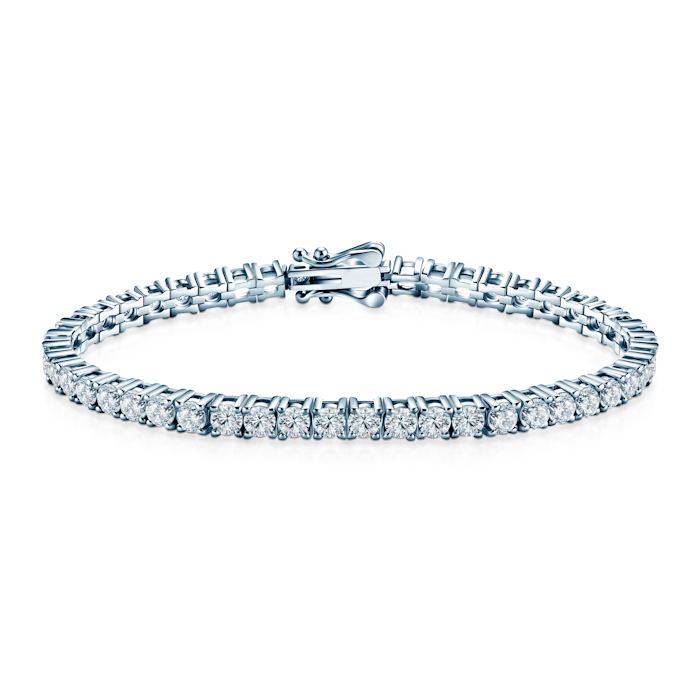 Luminy tennis bracelet 3.4 mm: silver, moissanites