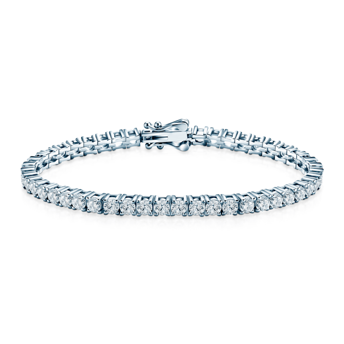 Luminy tennis bracelet 3.4 mm: silver, moissanites