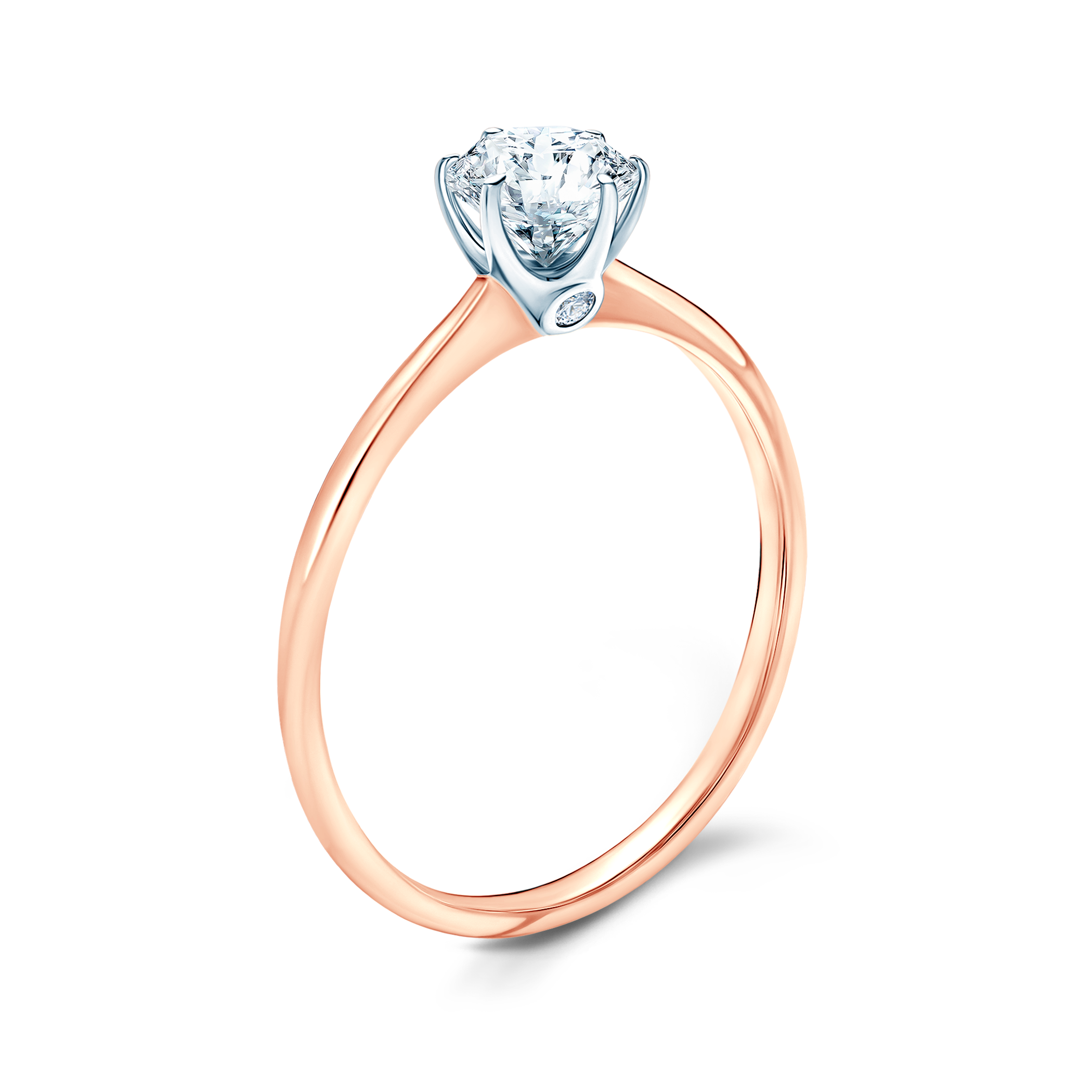 Pierścionek zaręczynowy The Journey: dwukolorowe złoto, diament - 4