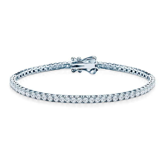 Luminy tennis bracelet 2.2 mm: silver, moissanites