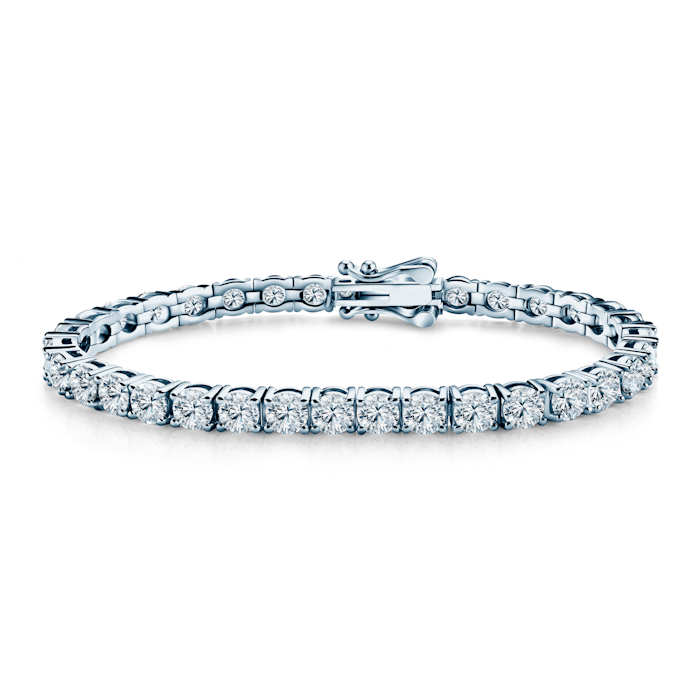 Luminy tennis bracelet 4.1 mm: silver, moissanites