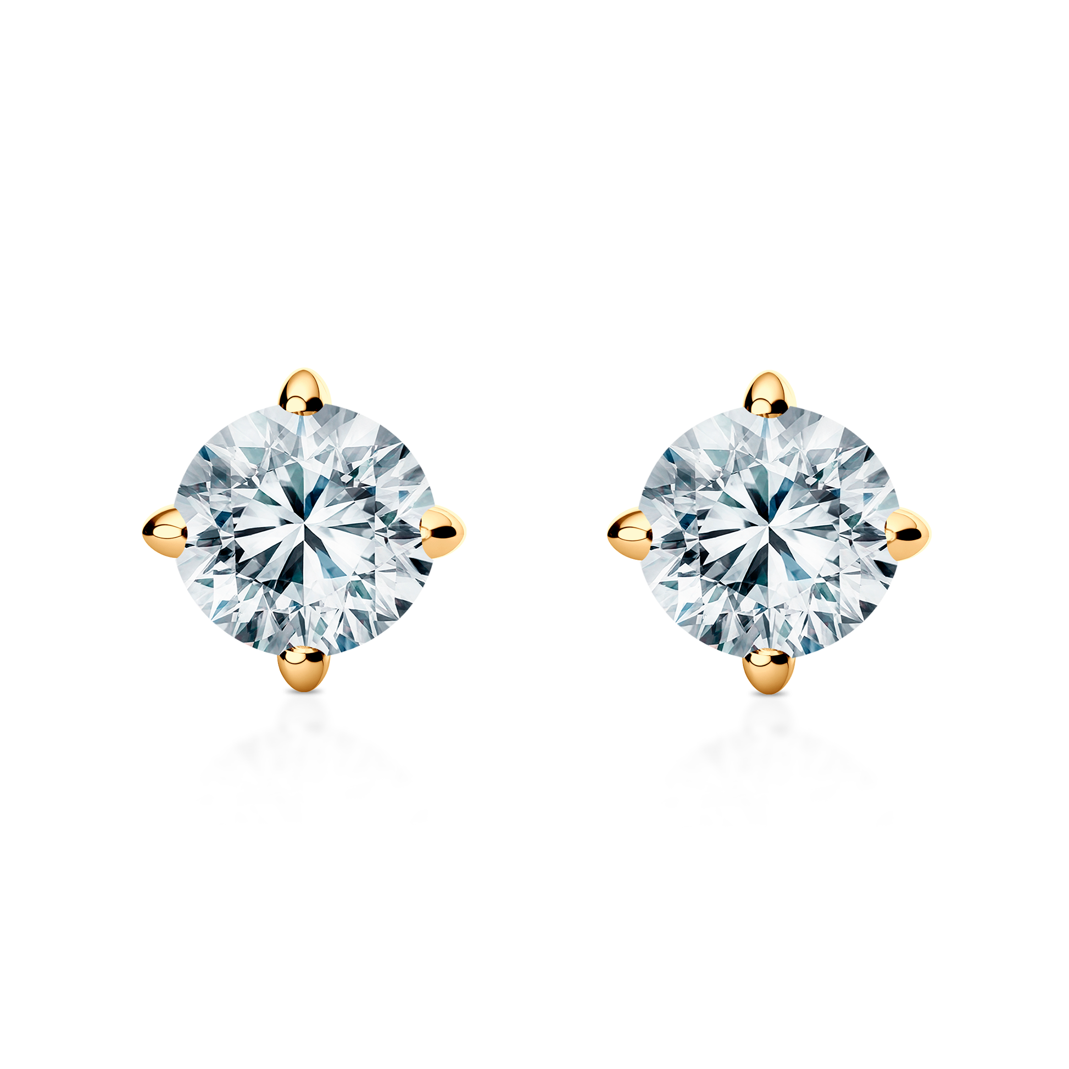 Kolczyki The Light: złote, diamenty laboratoryjne