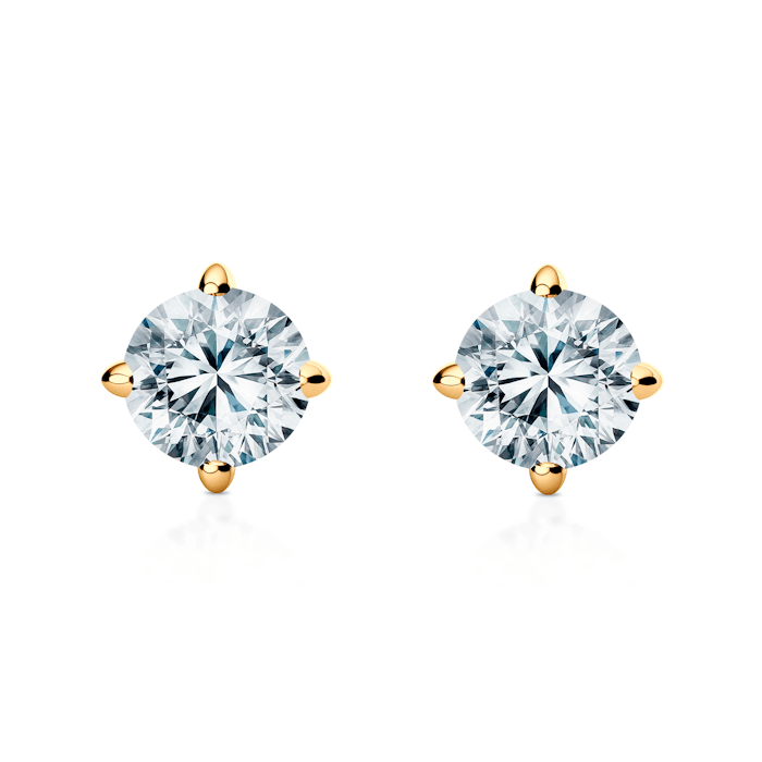 Kolczyki The Light: złote, diamenty laboratoryjne