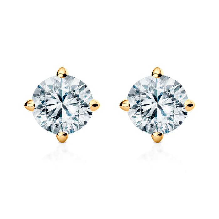 Kolczyki The Light: złote, diamenty laboratoryjne