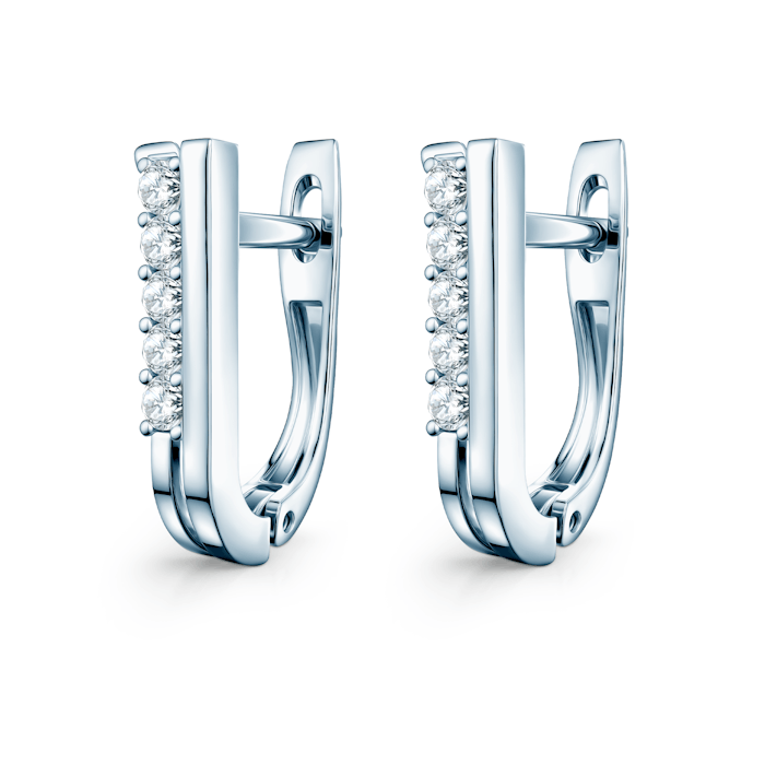 Kolczyki Share Your Love: białe złoto, diamenty 