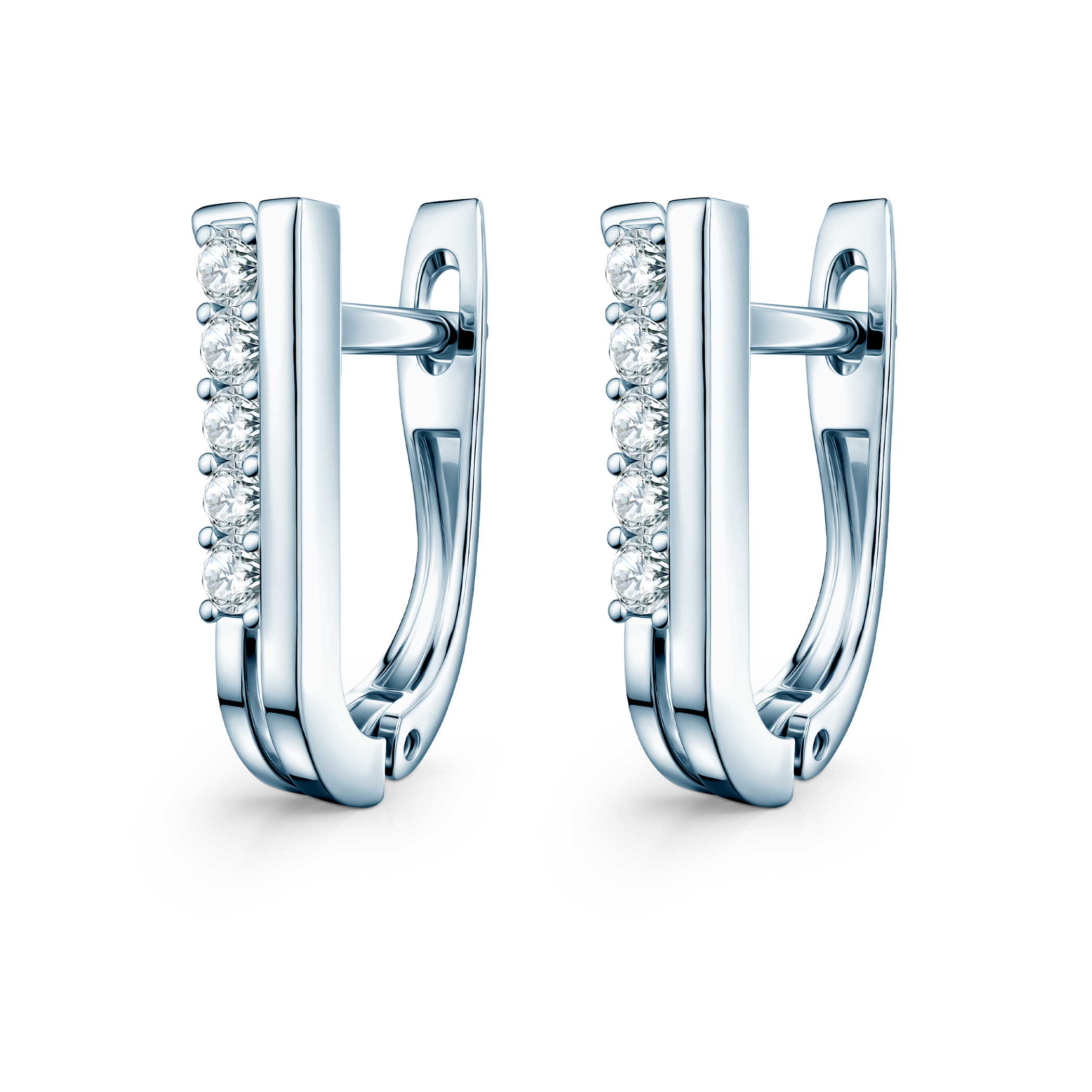 Kolczyki Share Your Love: białe złoto, diamenty 